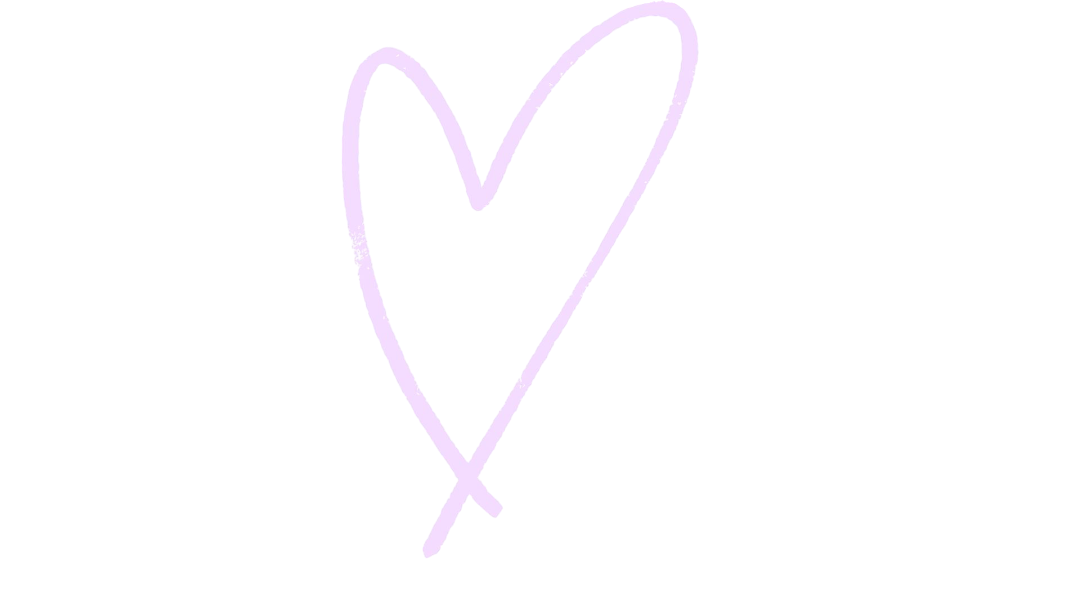 Simple purple heart outline on a black background.