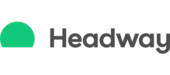 Headway logo with a green semicircle and stylized text 'Headway' in black.