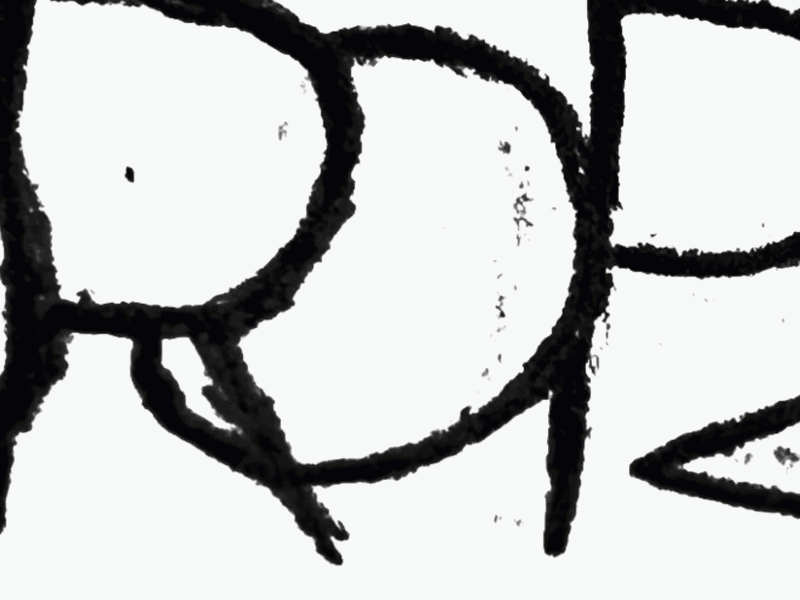 Black and white line animation with minimal detail.