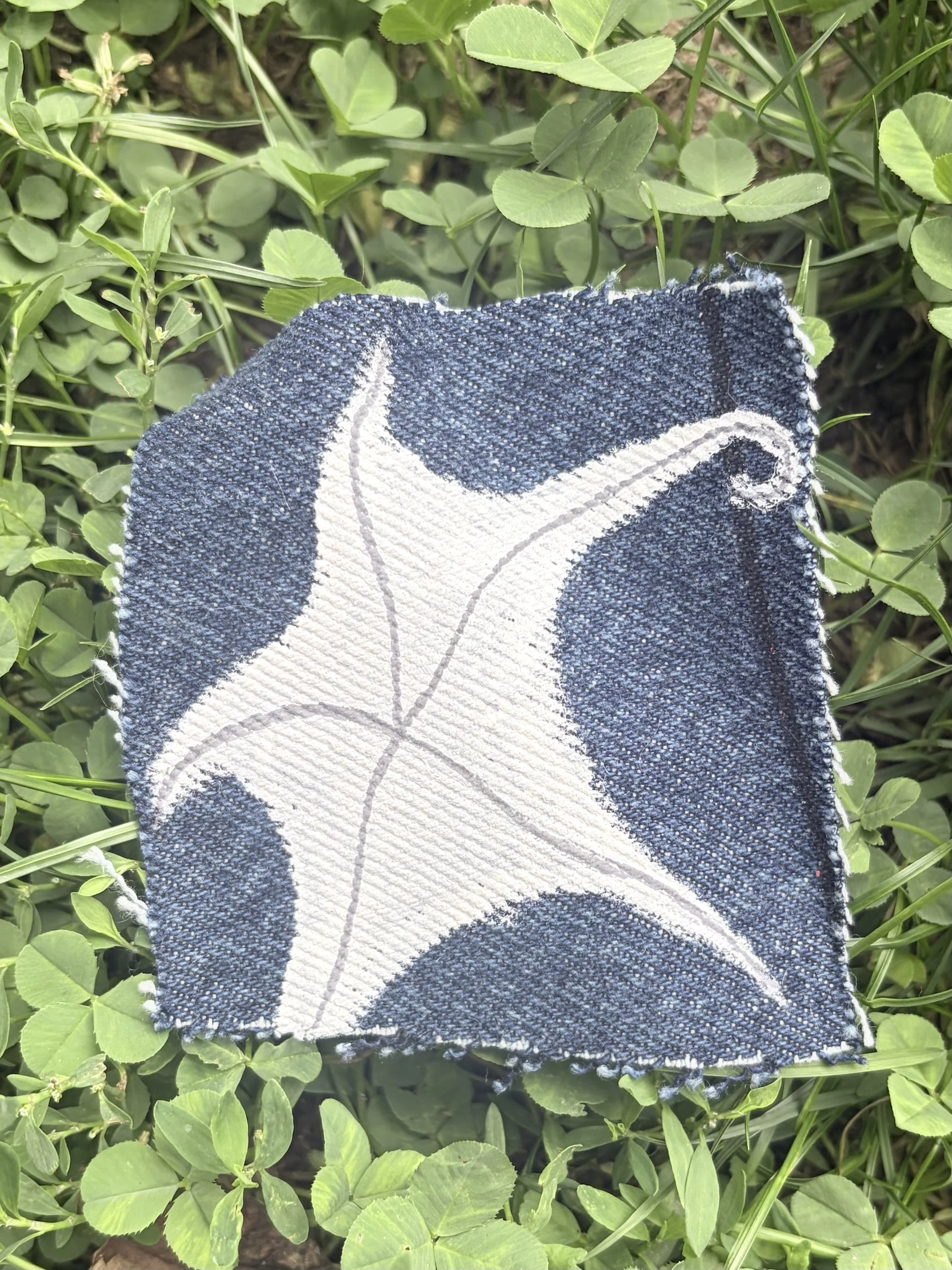 Hand-Painted Denim Patch