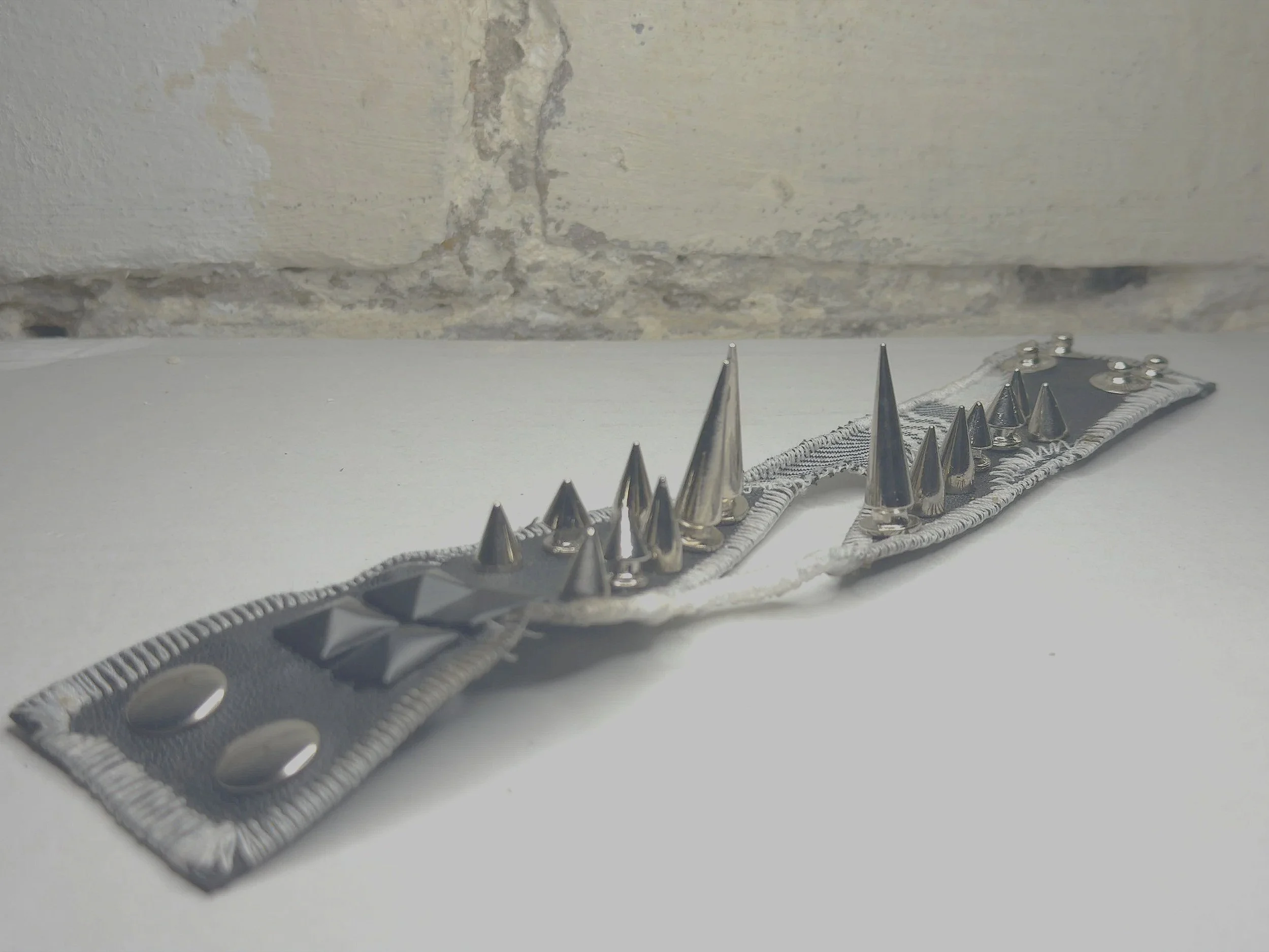 "Split" - Black & White Leaid Apocalypse Cuff