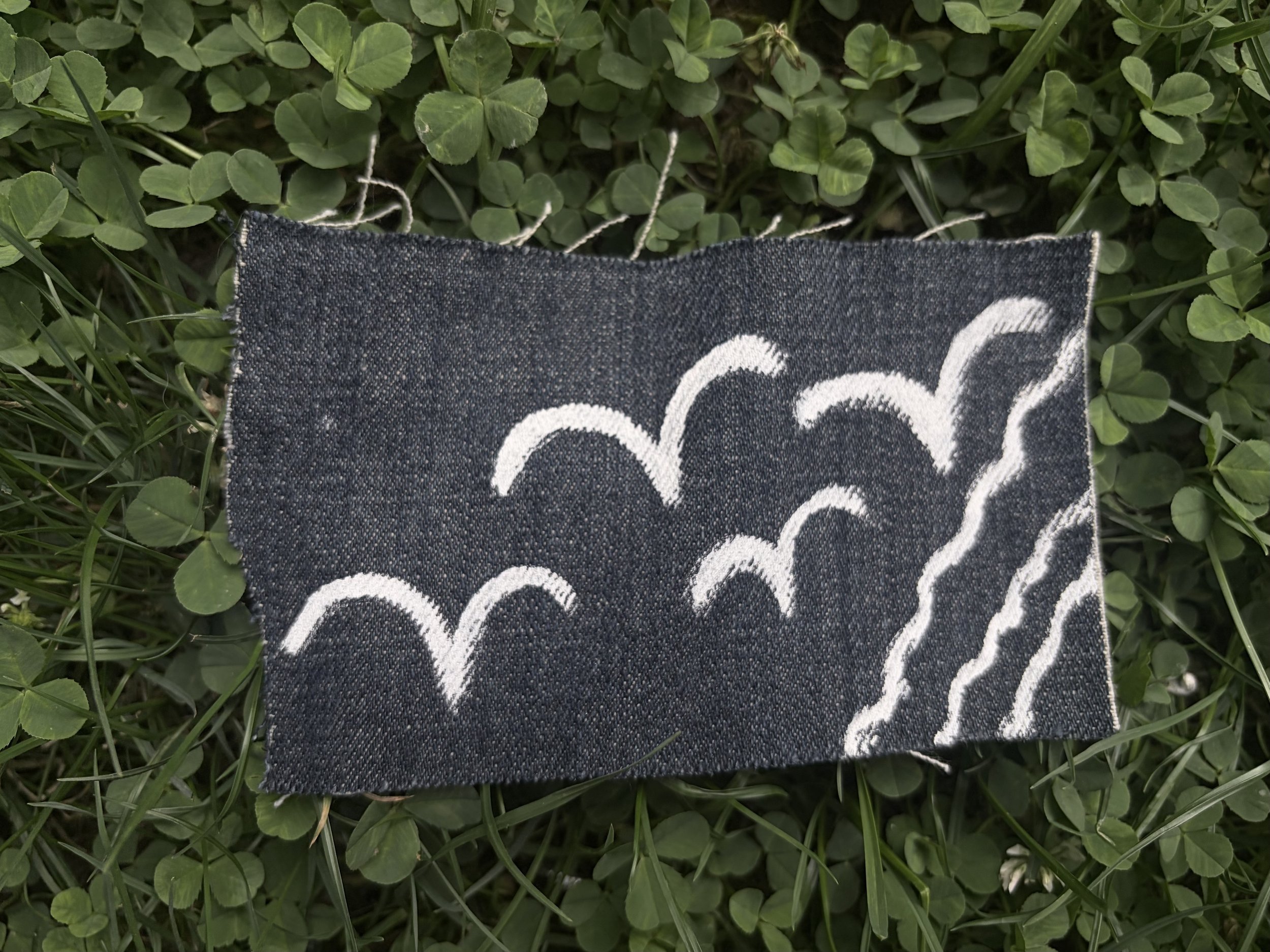 Hand-Painted Denim Patch