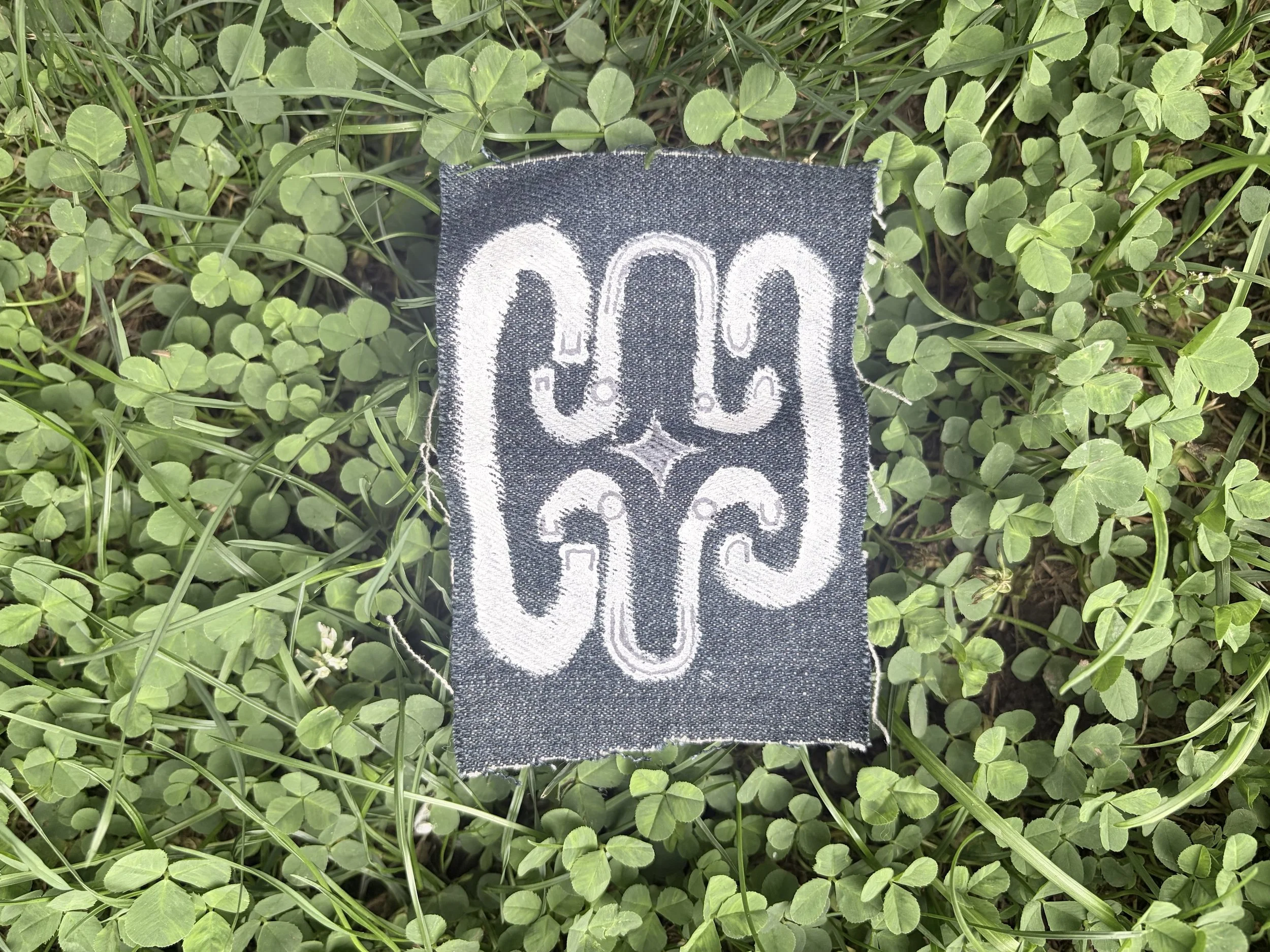 Hand-Painted Denim Patch