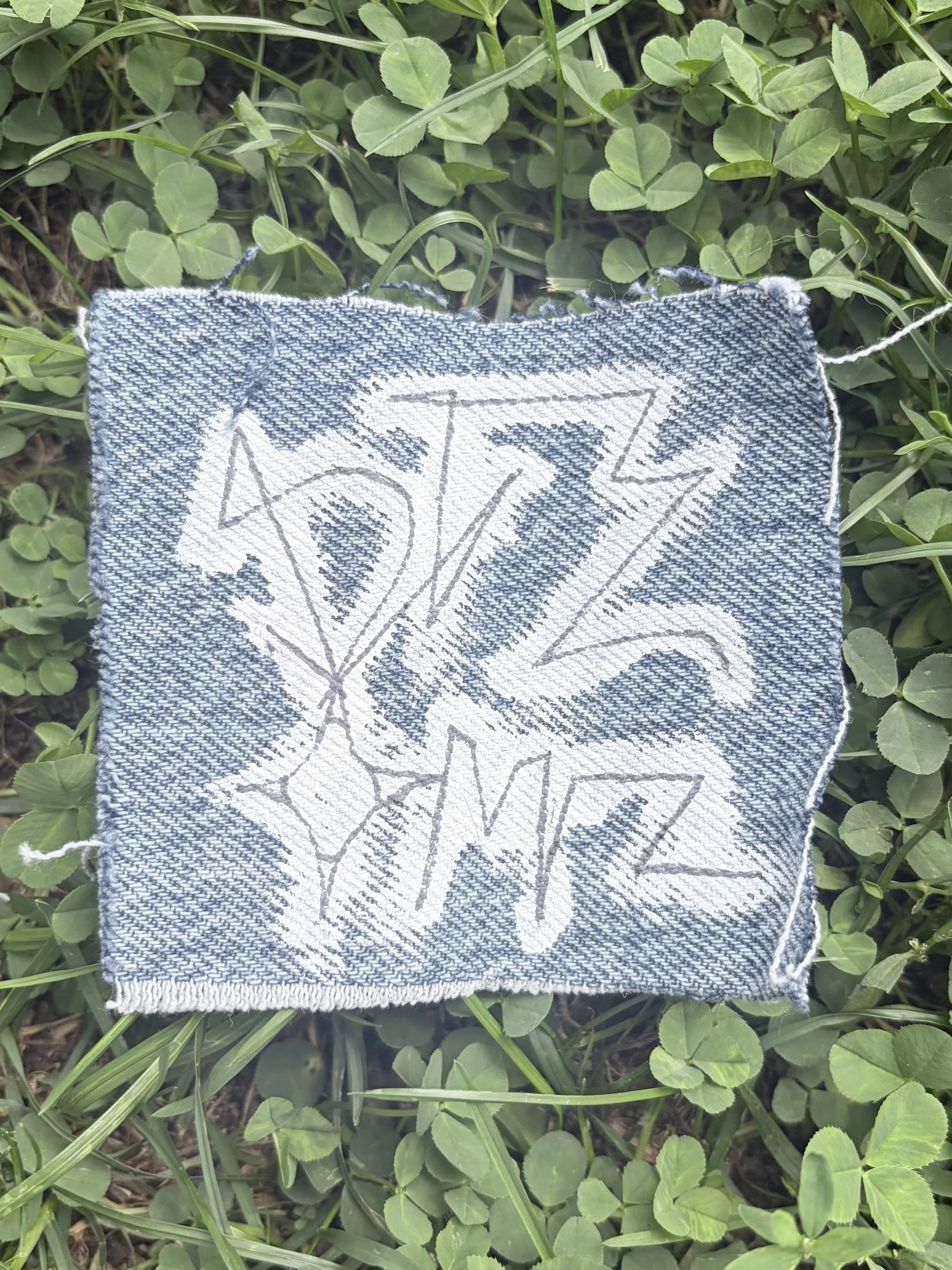 Hand-Painted Denim Patch