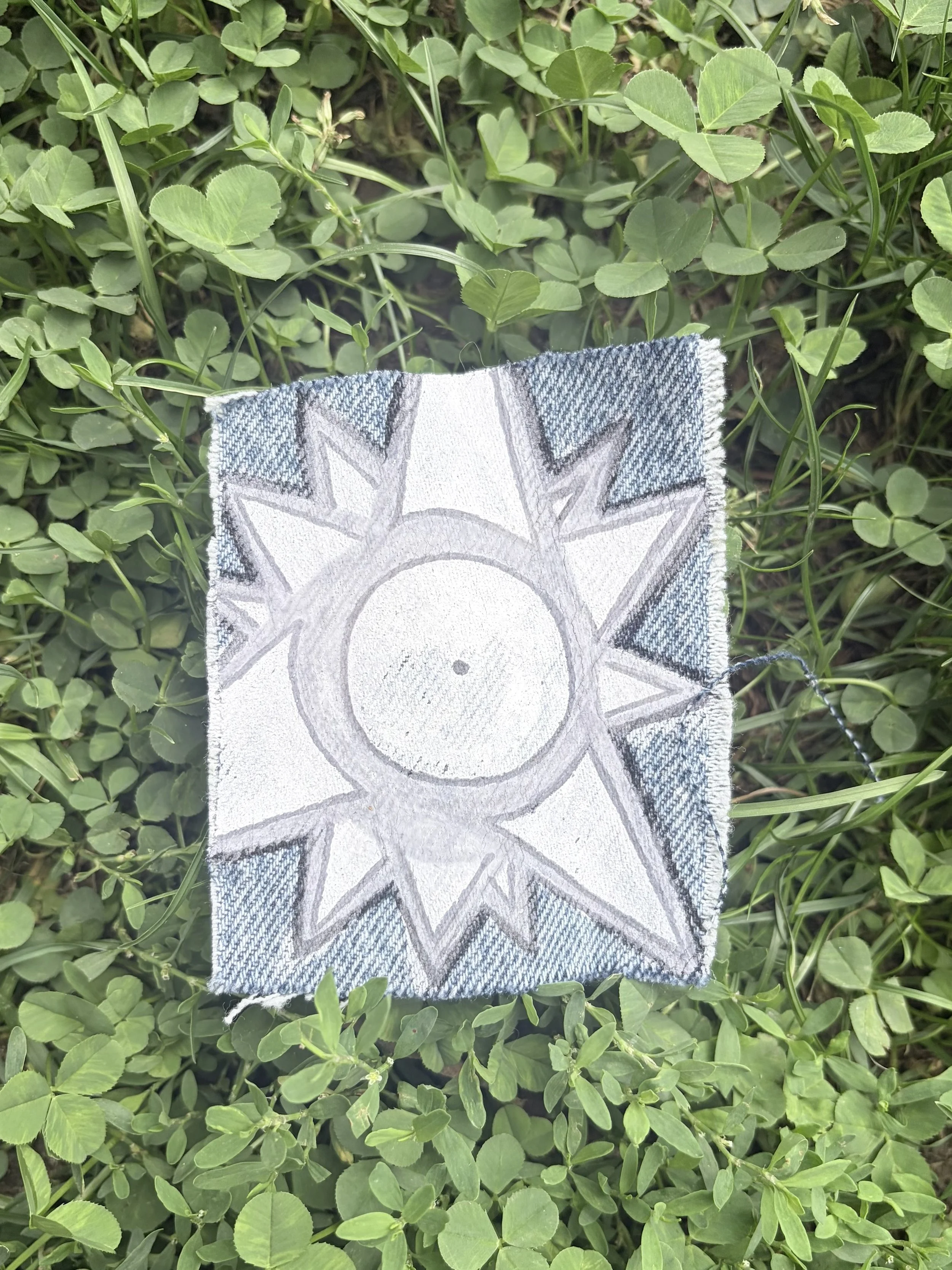 Hand-Painted Denim Patch