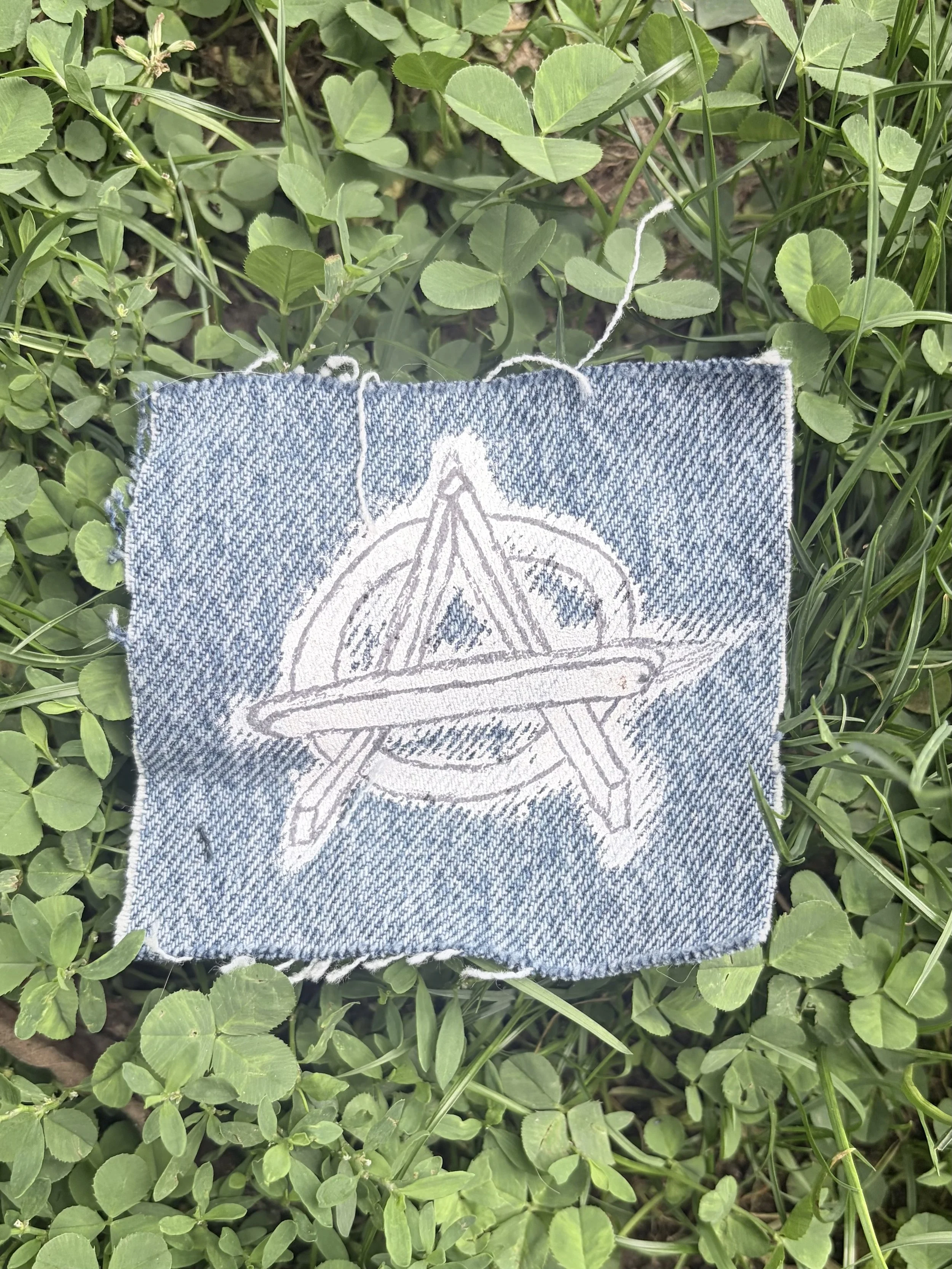 Hand-Painted Denim Patch