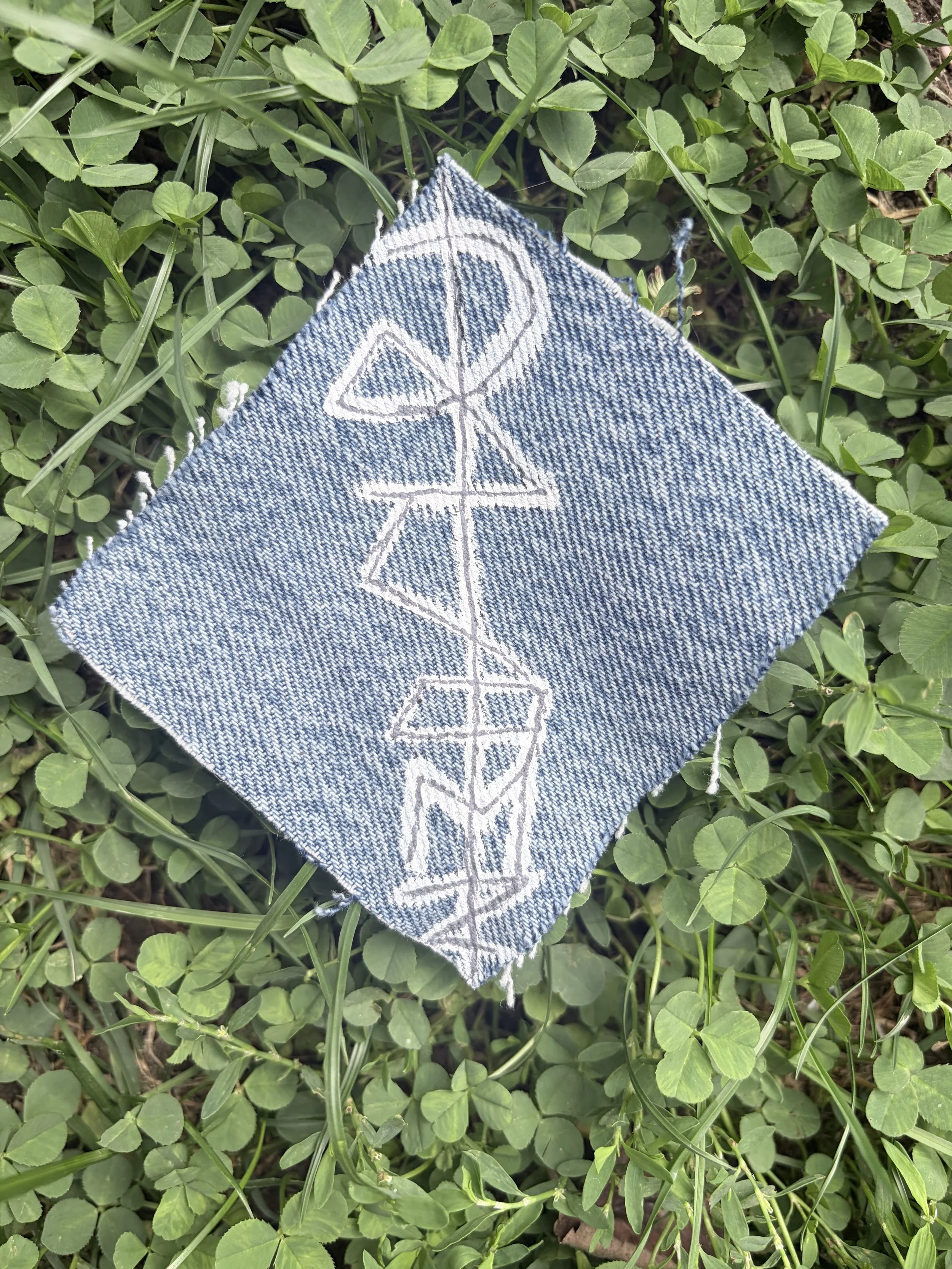 Hand-Painted Denim Patch