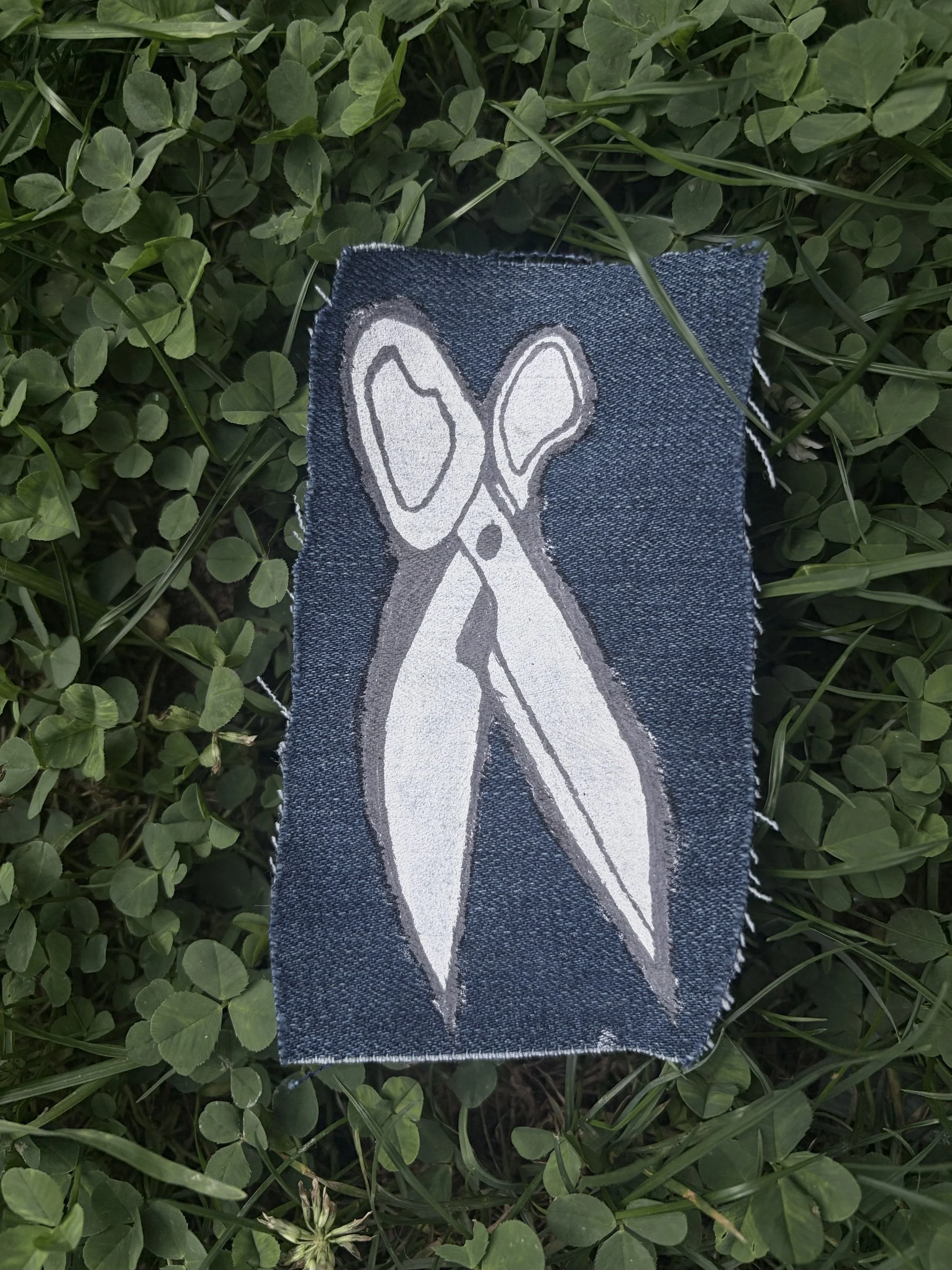 Hand-Painted Denim Patch