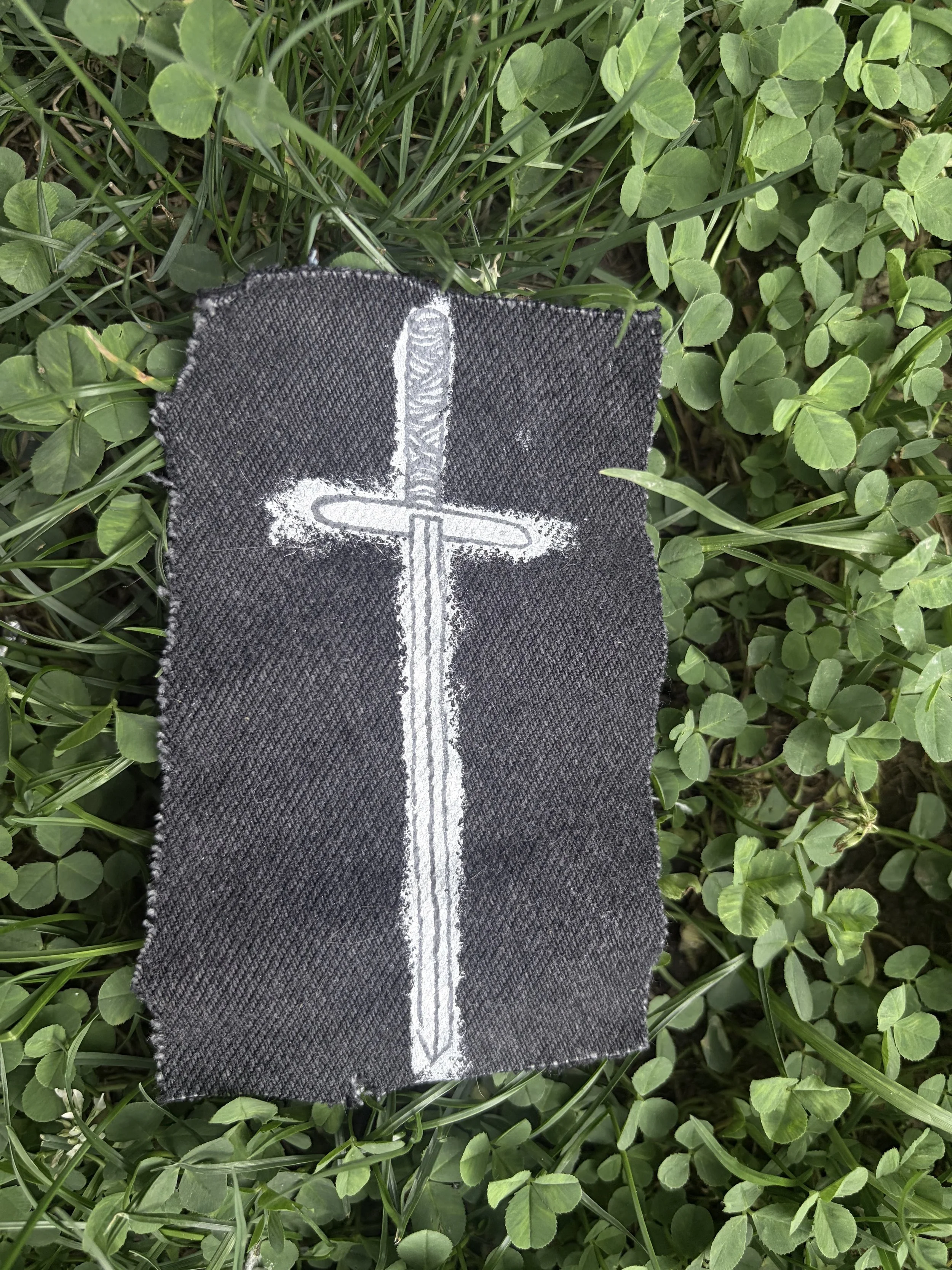 Hand-Painted Denim Patch