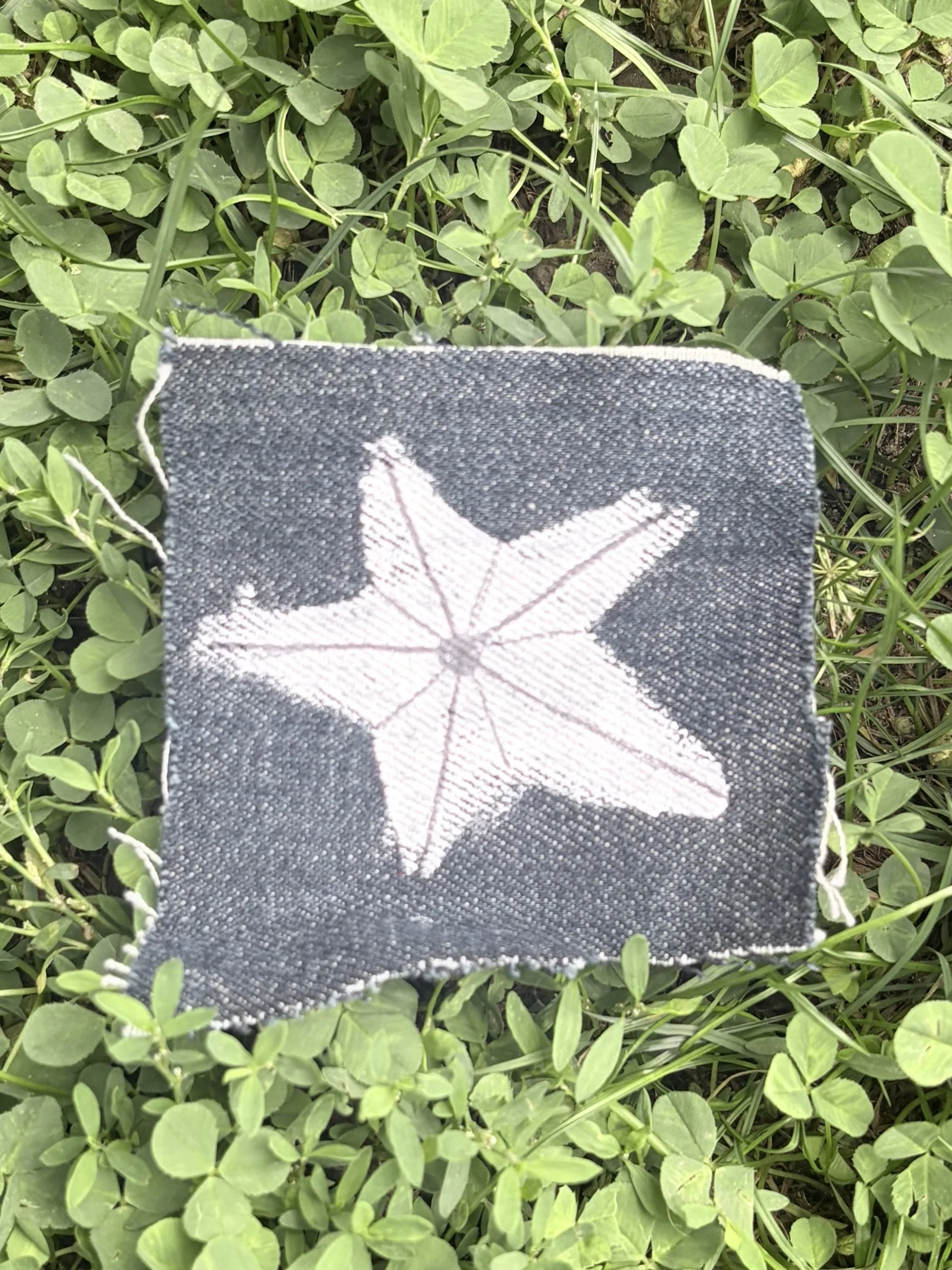 Hand-Painted Denim Patch