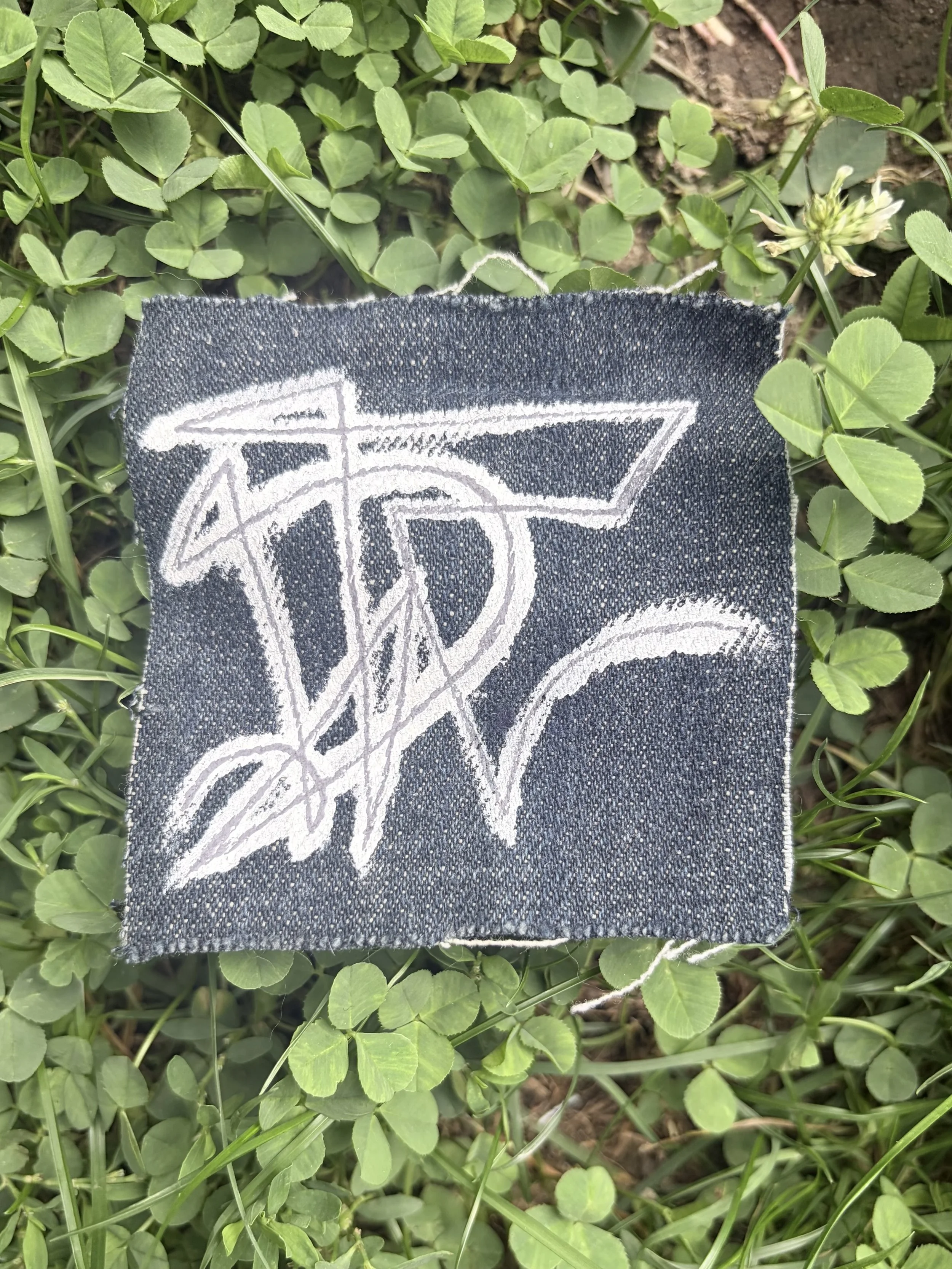 Hand-Painted Denim Patch