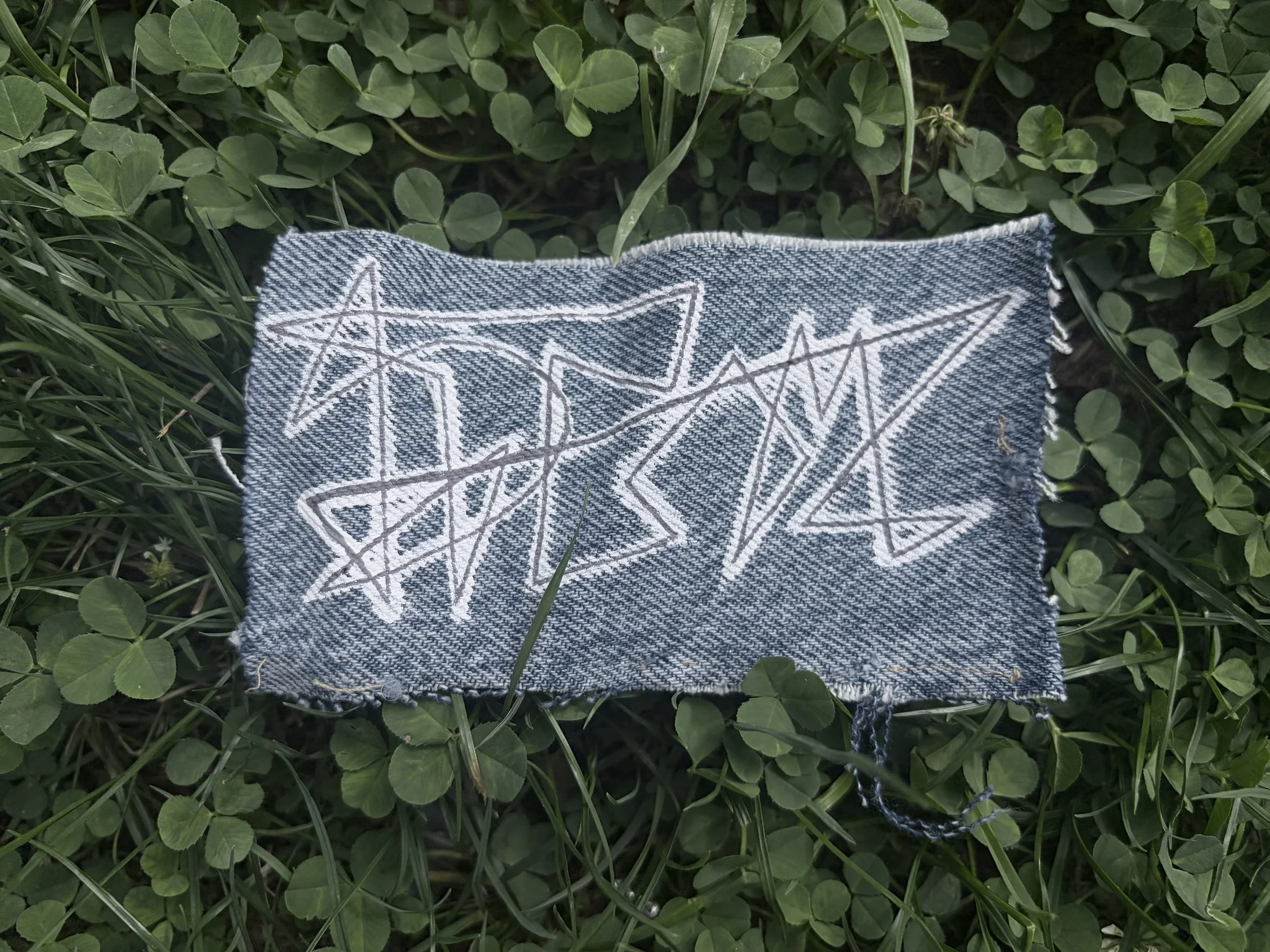 Hand-Painted Denim Patch