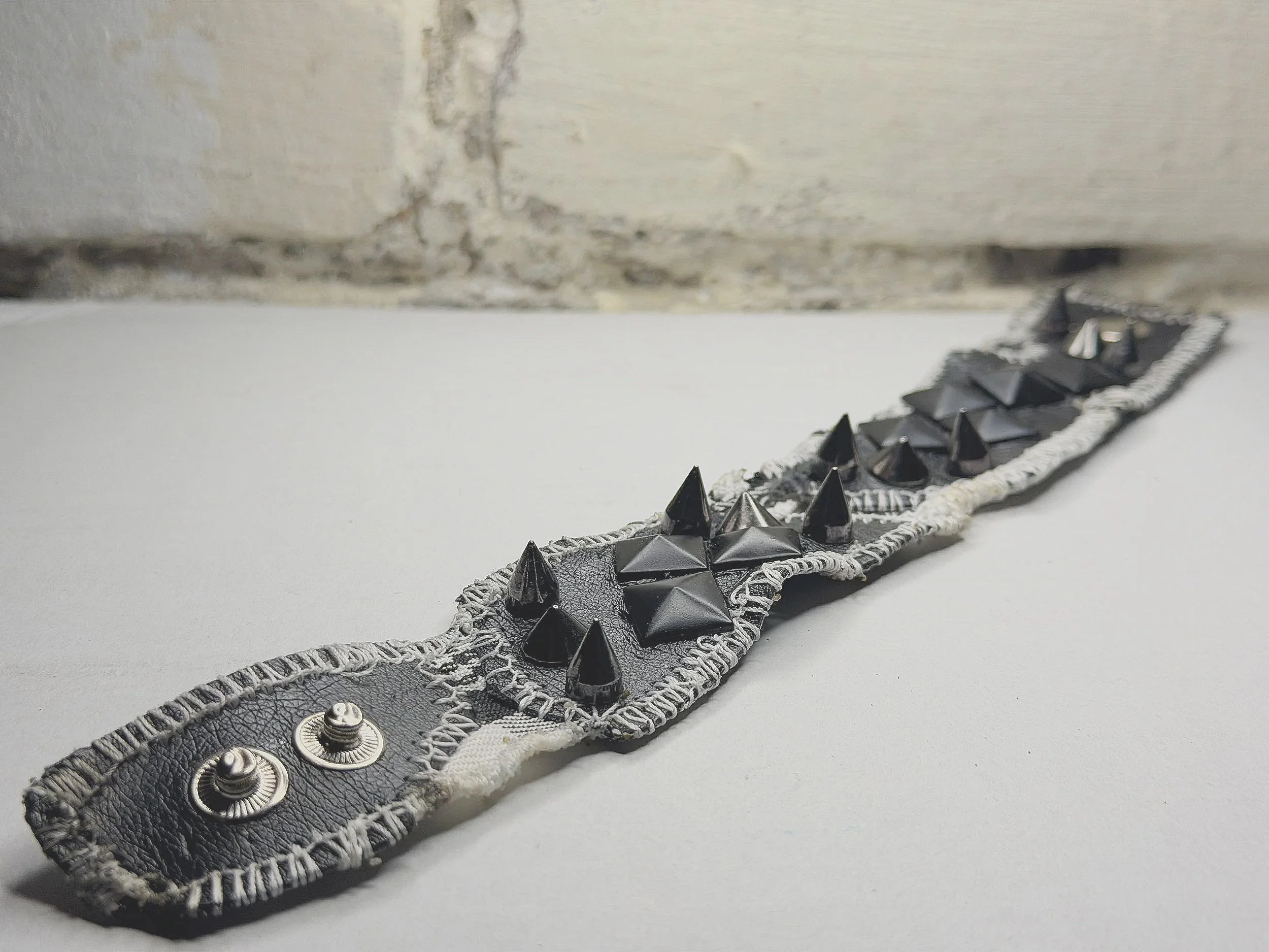 "Frag-mented" - Black & White Leaid Apocalypse Cuff