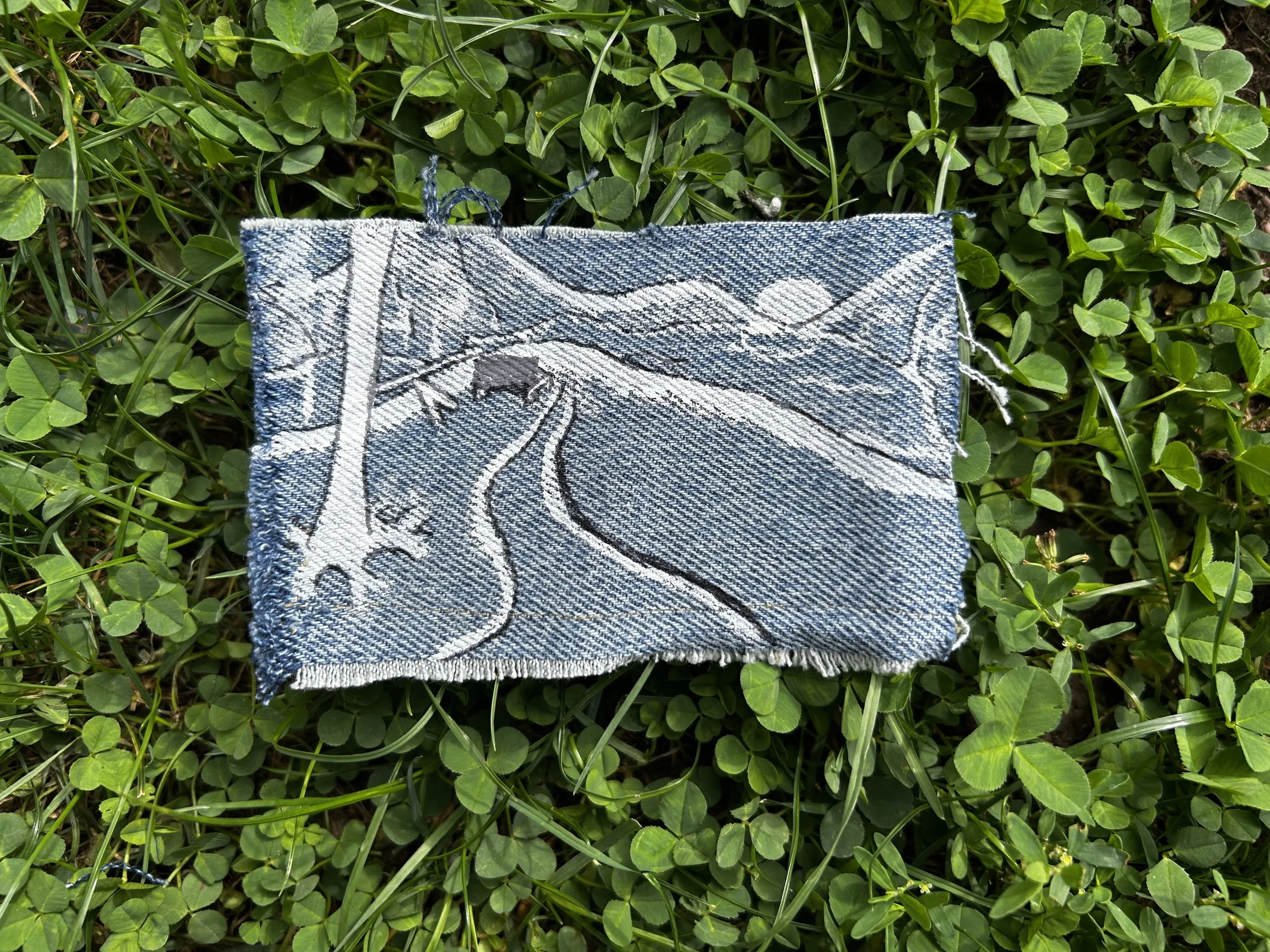 Hand-Painted Denim Patch