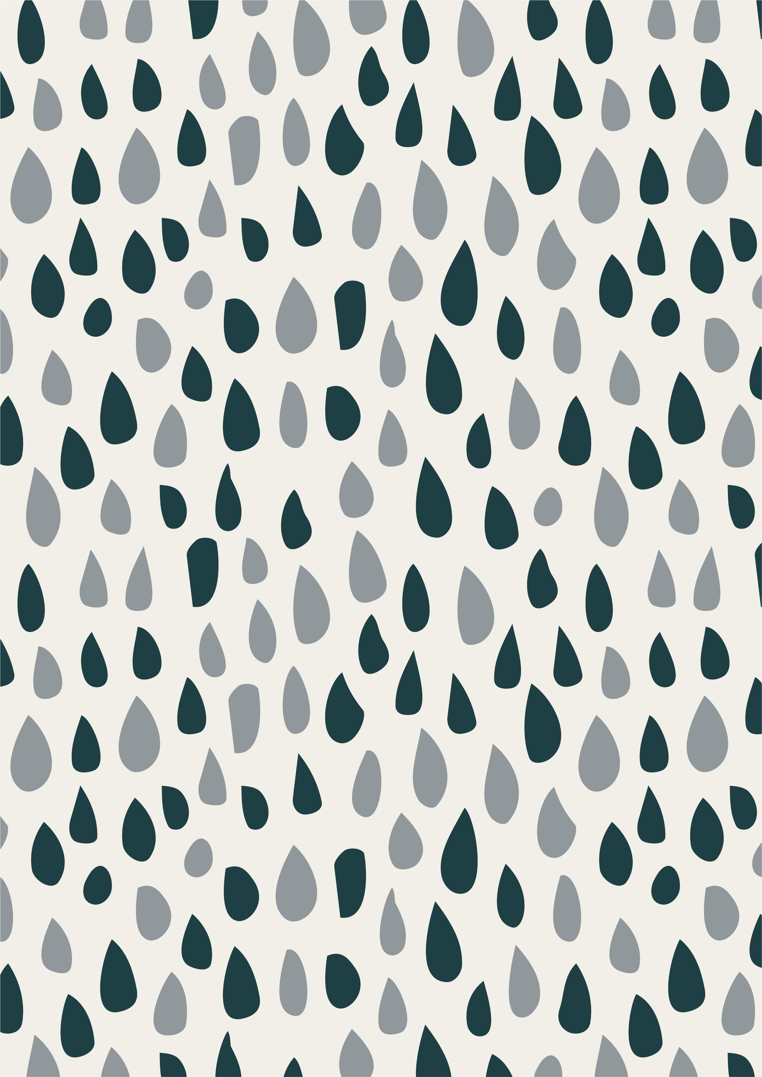 Drizzle in teal | Autumn Crisp Collection  