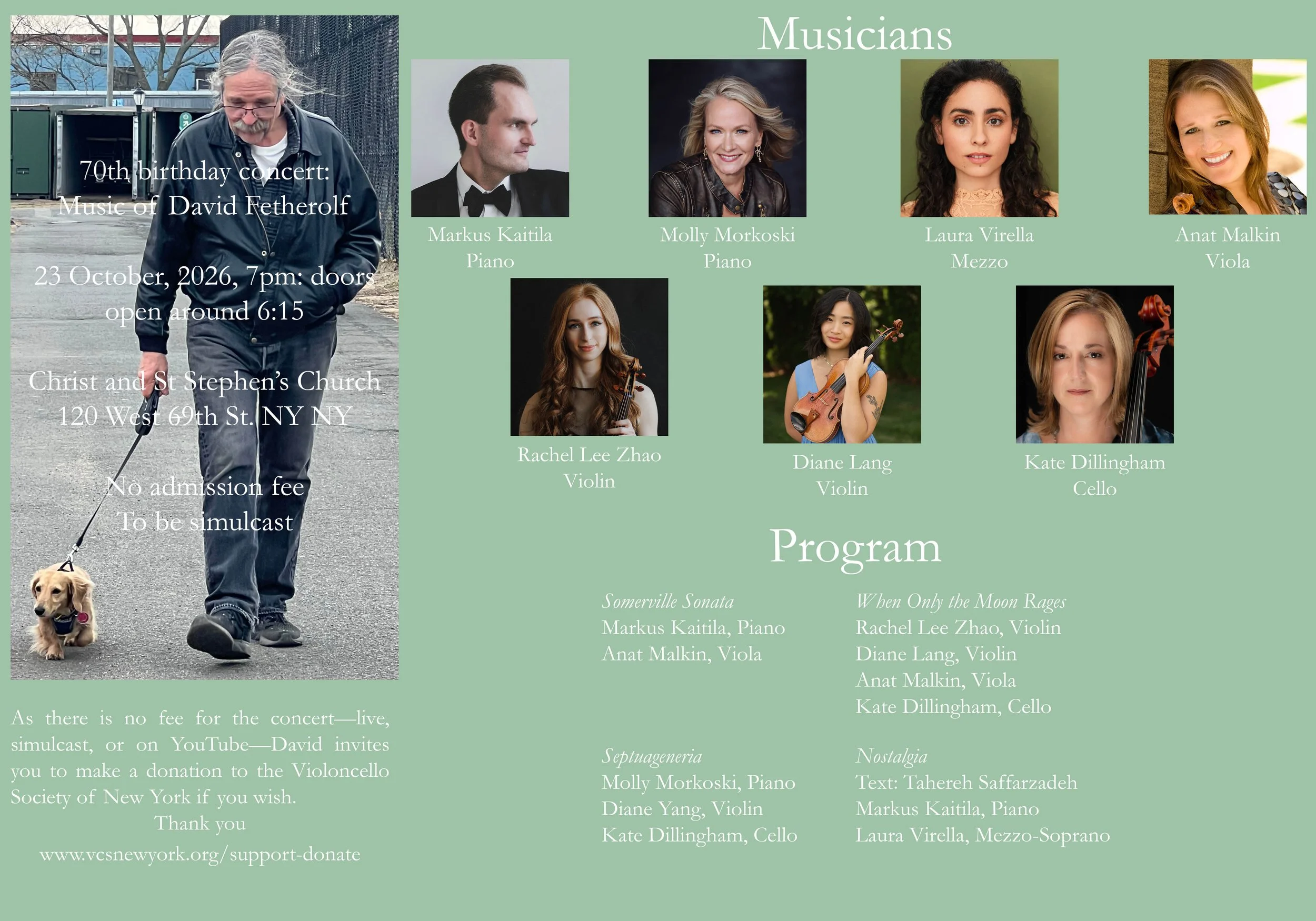 70th birthday Concert: The Music of David Fetherolf