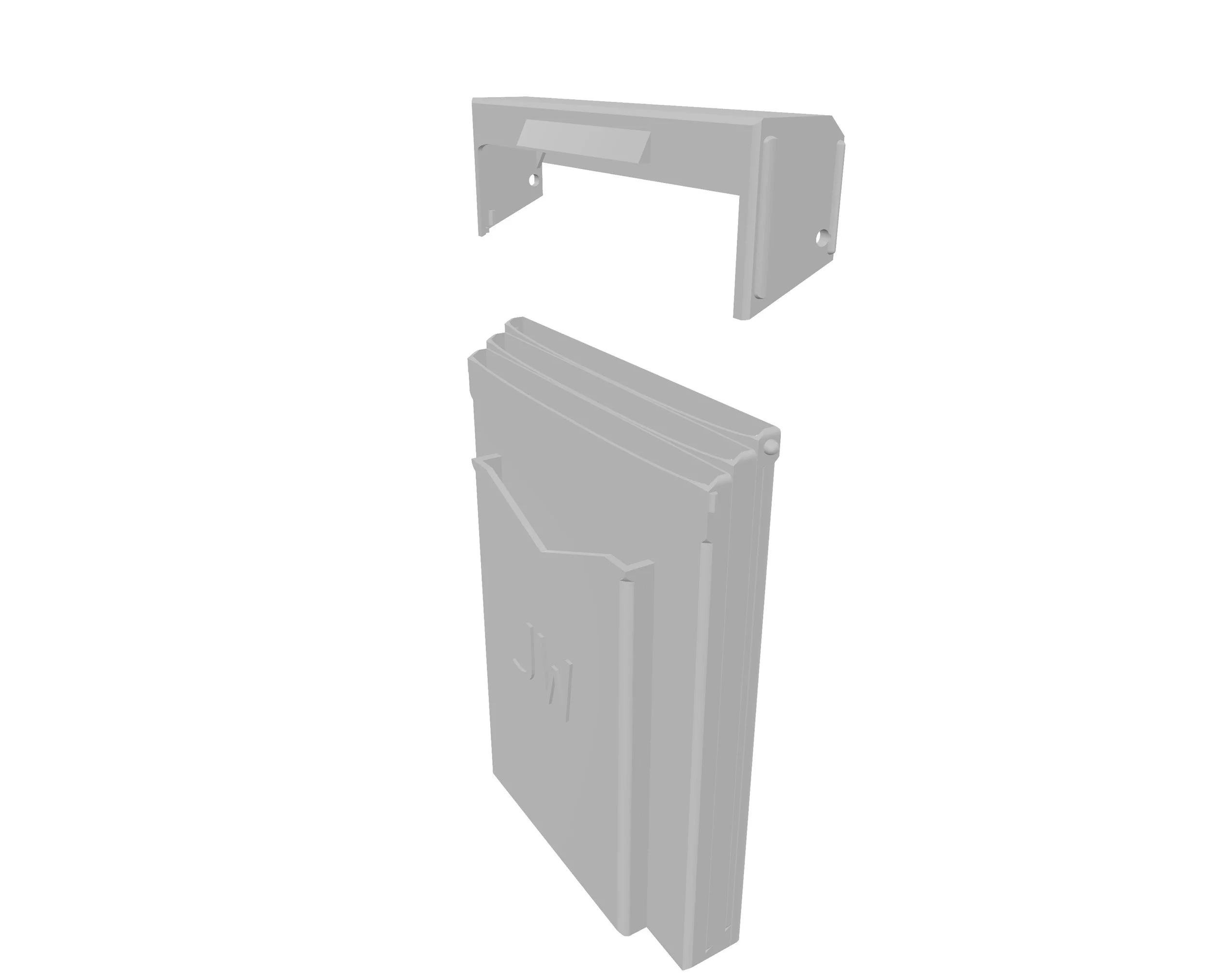 CAD or Computer Aided Design of the original JW tract holder offered by Integrity Design US.  Originally designed and redesigned as improvements are needed.