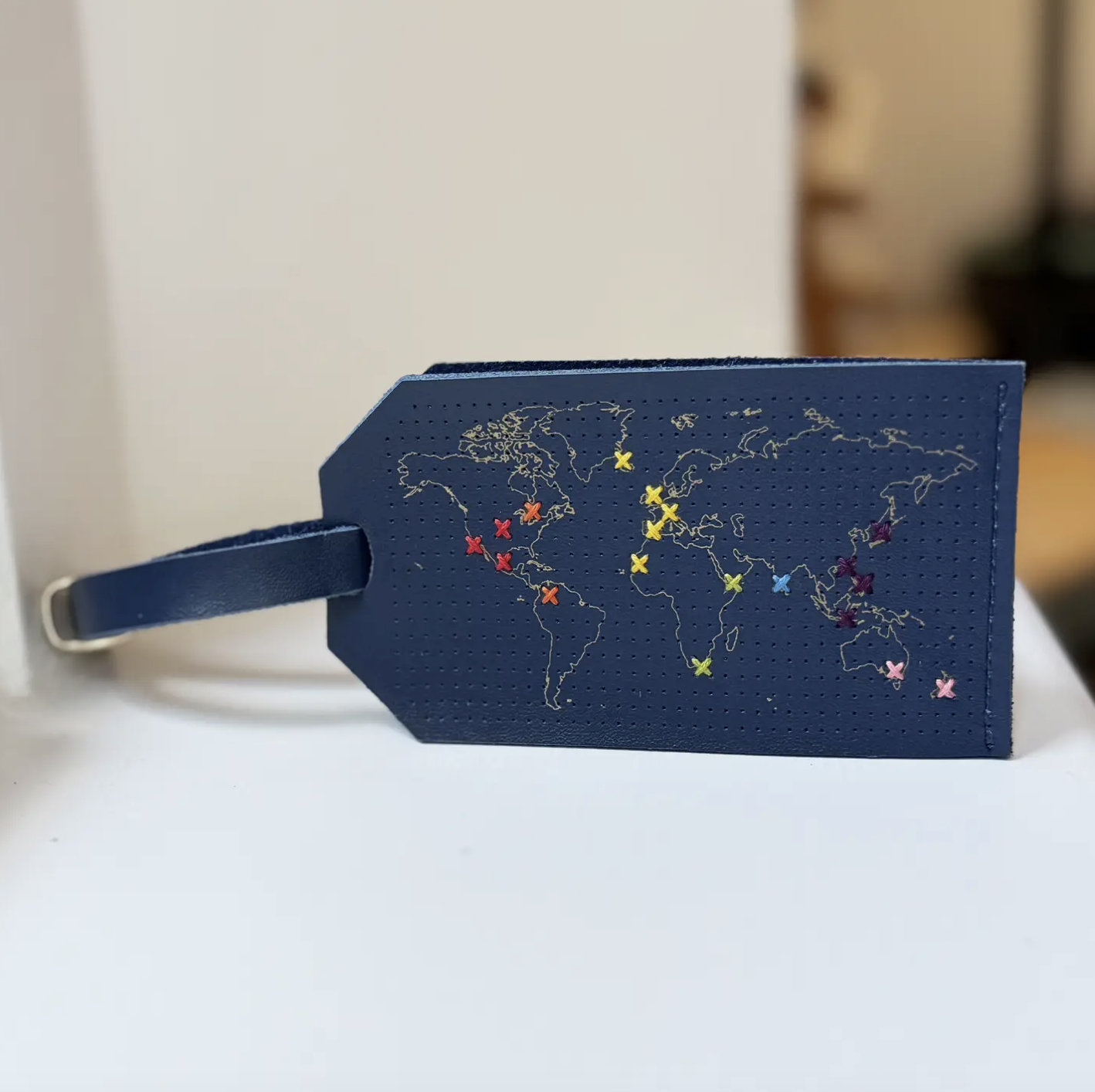 Stitch Where You've Been Luggage Tag