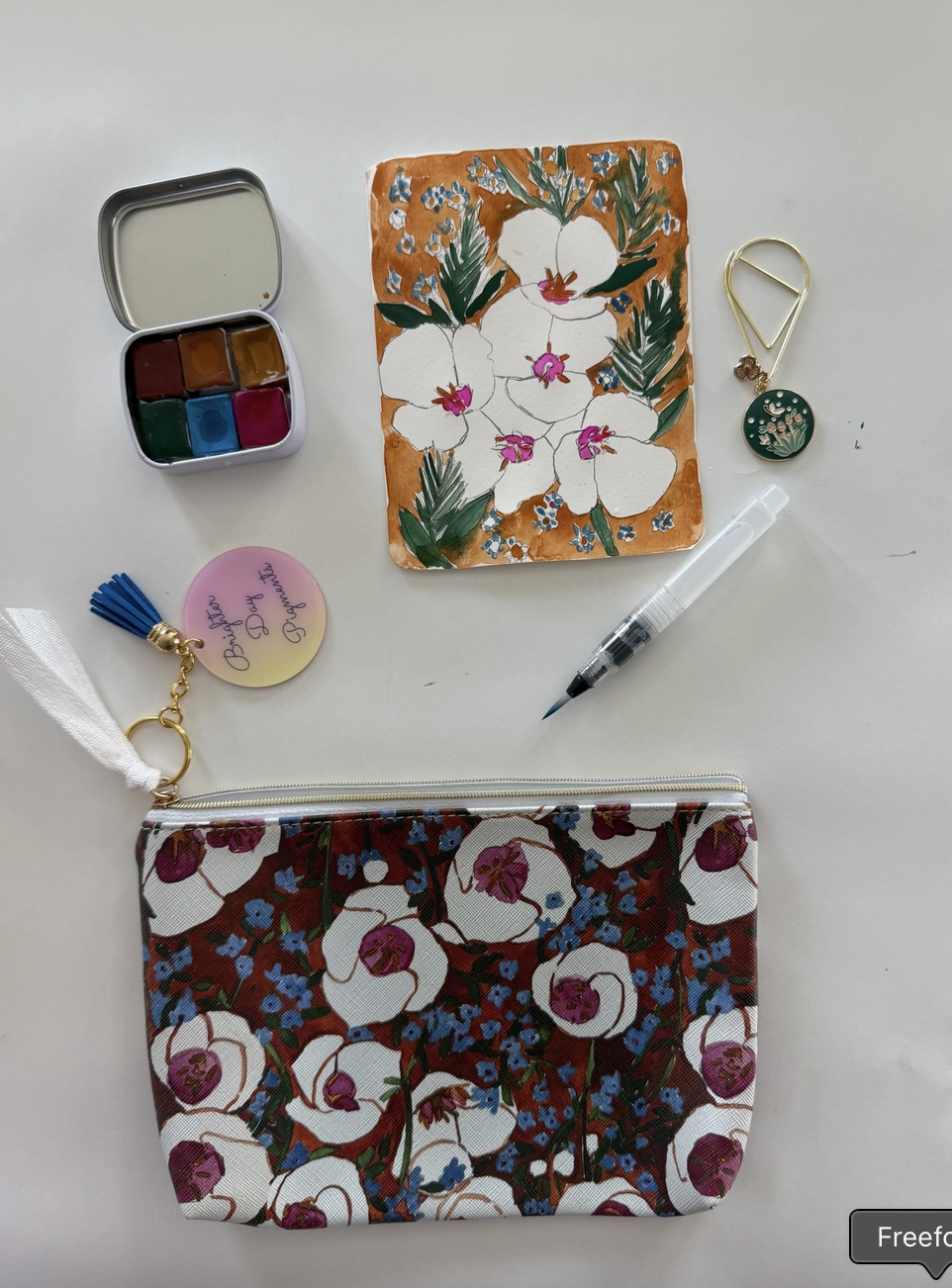 Handmade Watercolor Postcard Painting Kit – Earth Tones