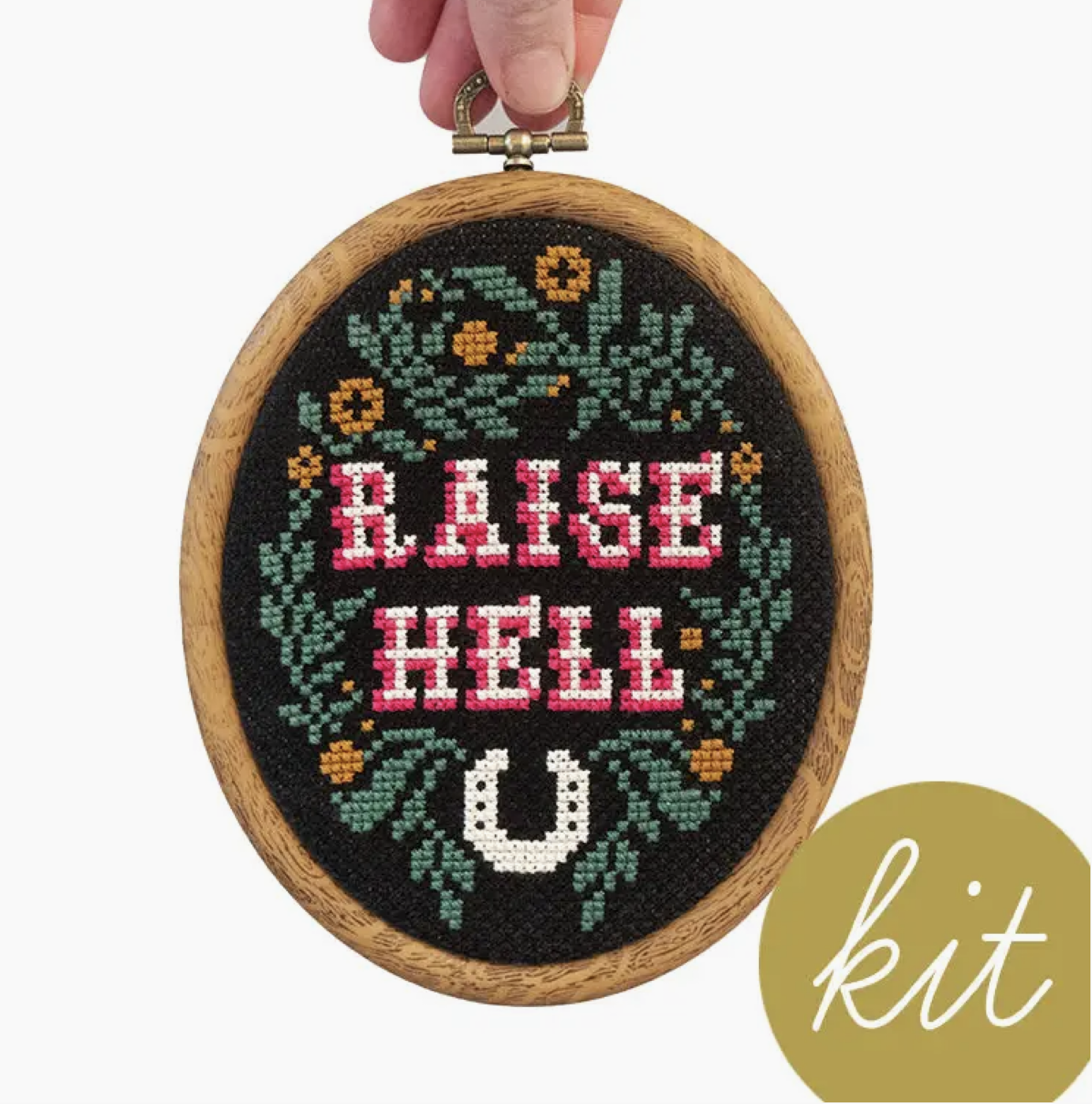 Raise Hell Cross Stitch Kit