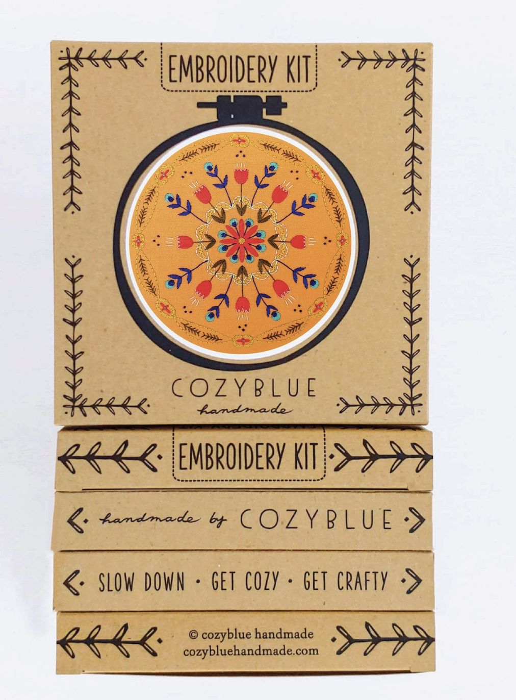 Tangerine Mandala Embroidery Kit