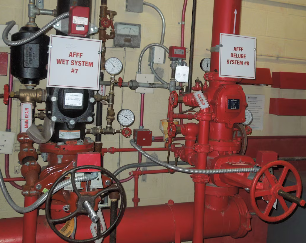 AFFF system removal and disposal