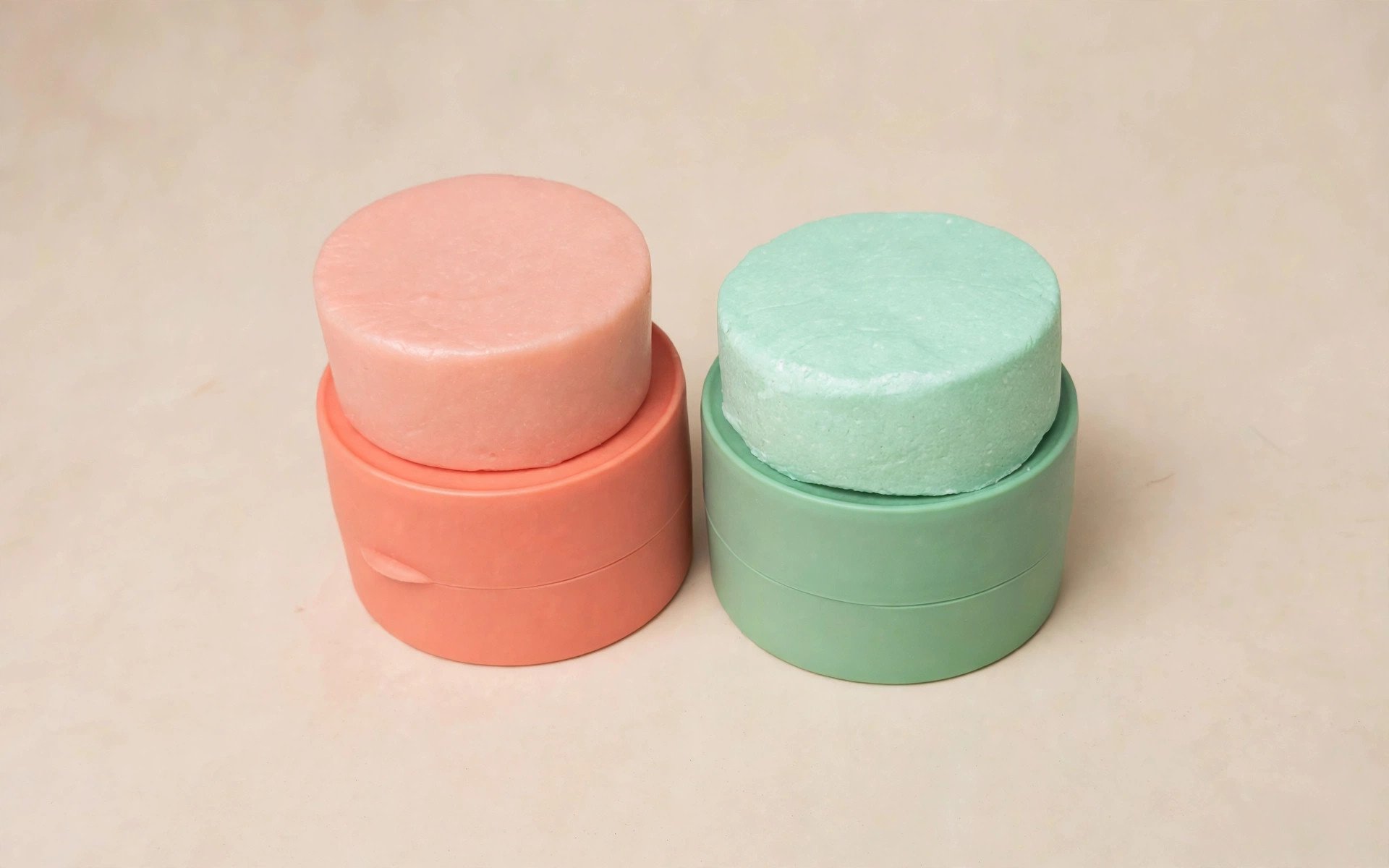Set Verde + Rosa: Shampoo y Acondicionador Sólidos