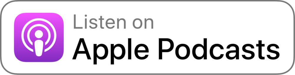 Apple Podcasts logo with text "Listen on Apple Podcasts"