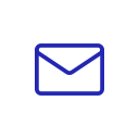 Icon of a blue envelope, representing email or messaging