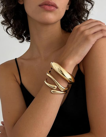 Gold Statement 3-Bangle Set