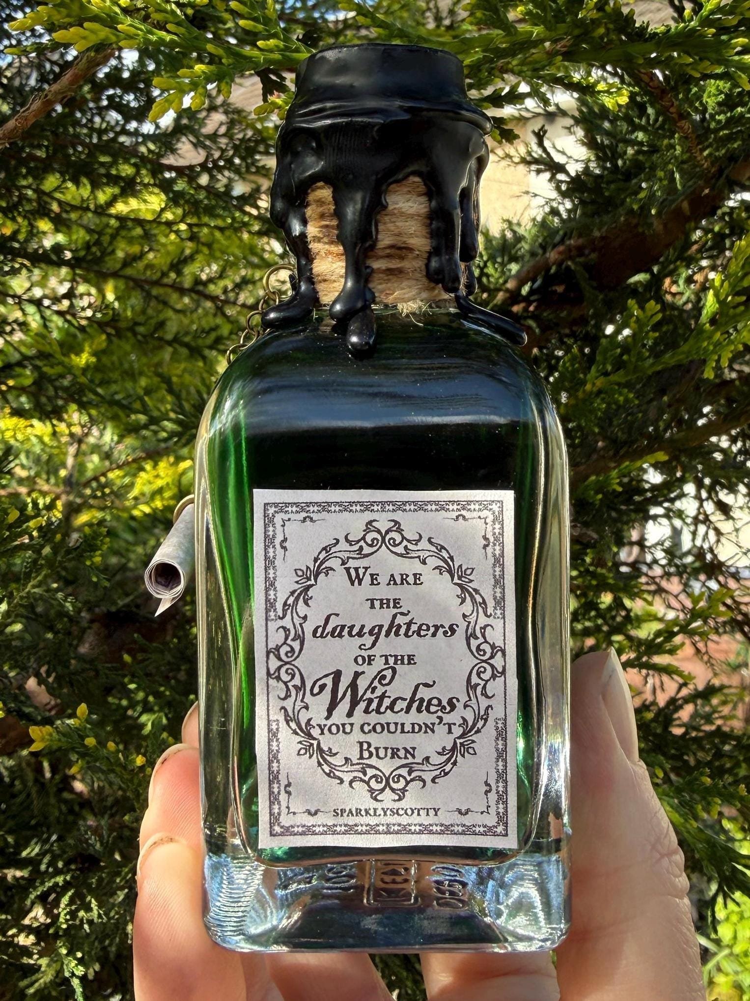 We Are The Daughters of the Witches You Couldn’t Burn Potion Bottle | Witchy Decor | Feminist Gothic Gift | Decorative Magic Fantasy Potion