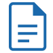 Icon of a document or a piece of paper with lines of text.