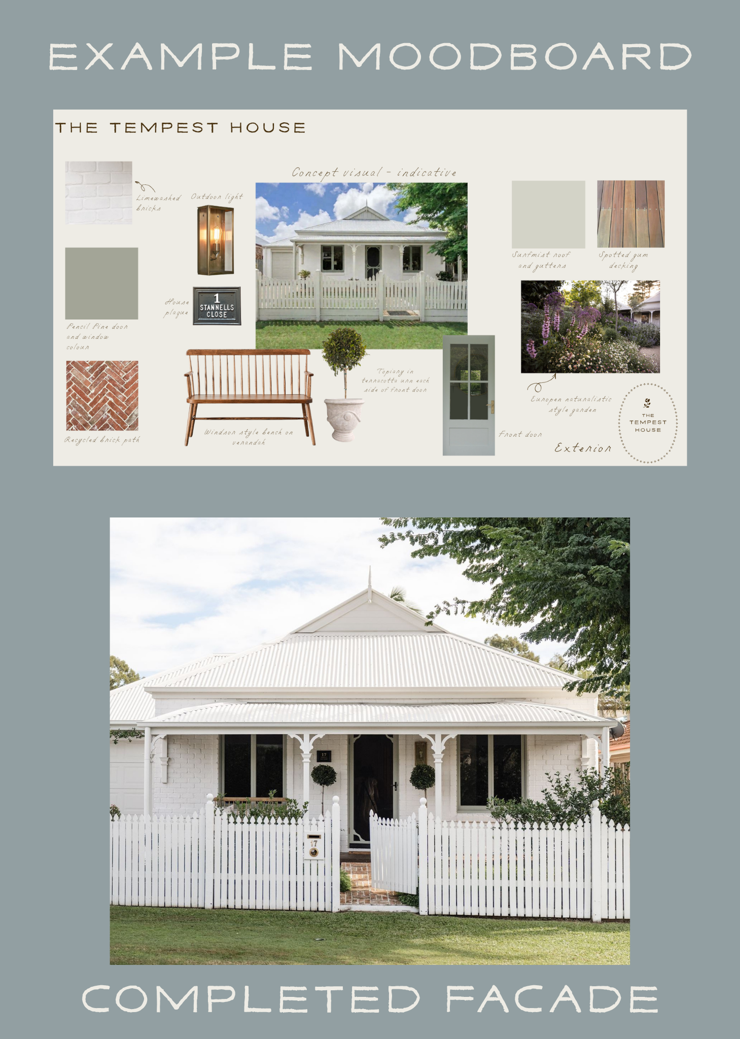 Example moodboard facade refresh