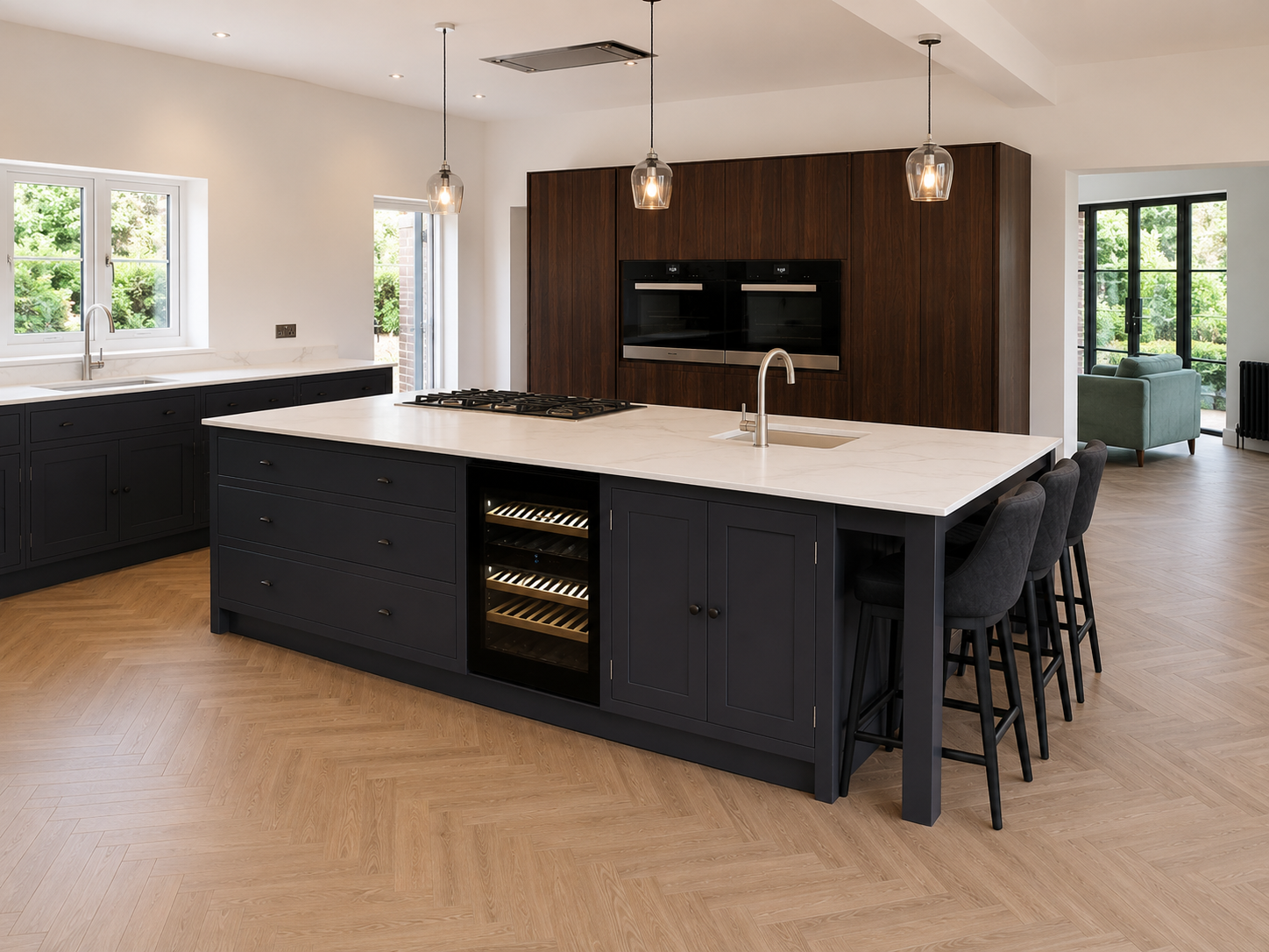 Painted and Fumed Eucalyptus shaker kitchen 6