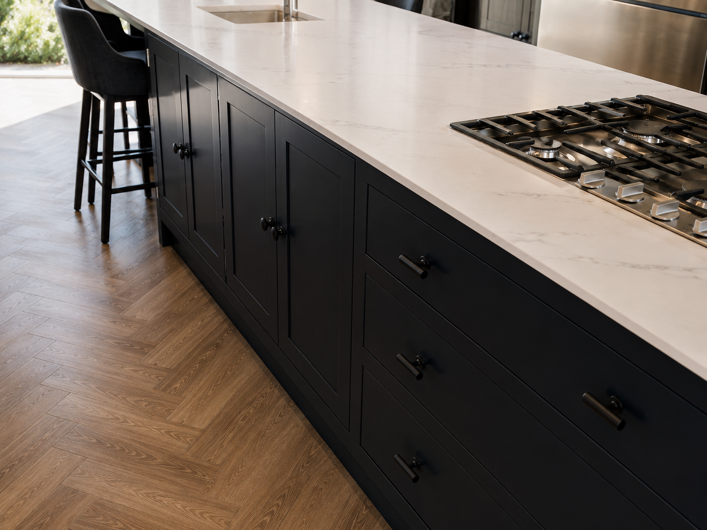 Painted and Fumed Eucalyptus shaker kitchen 2