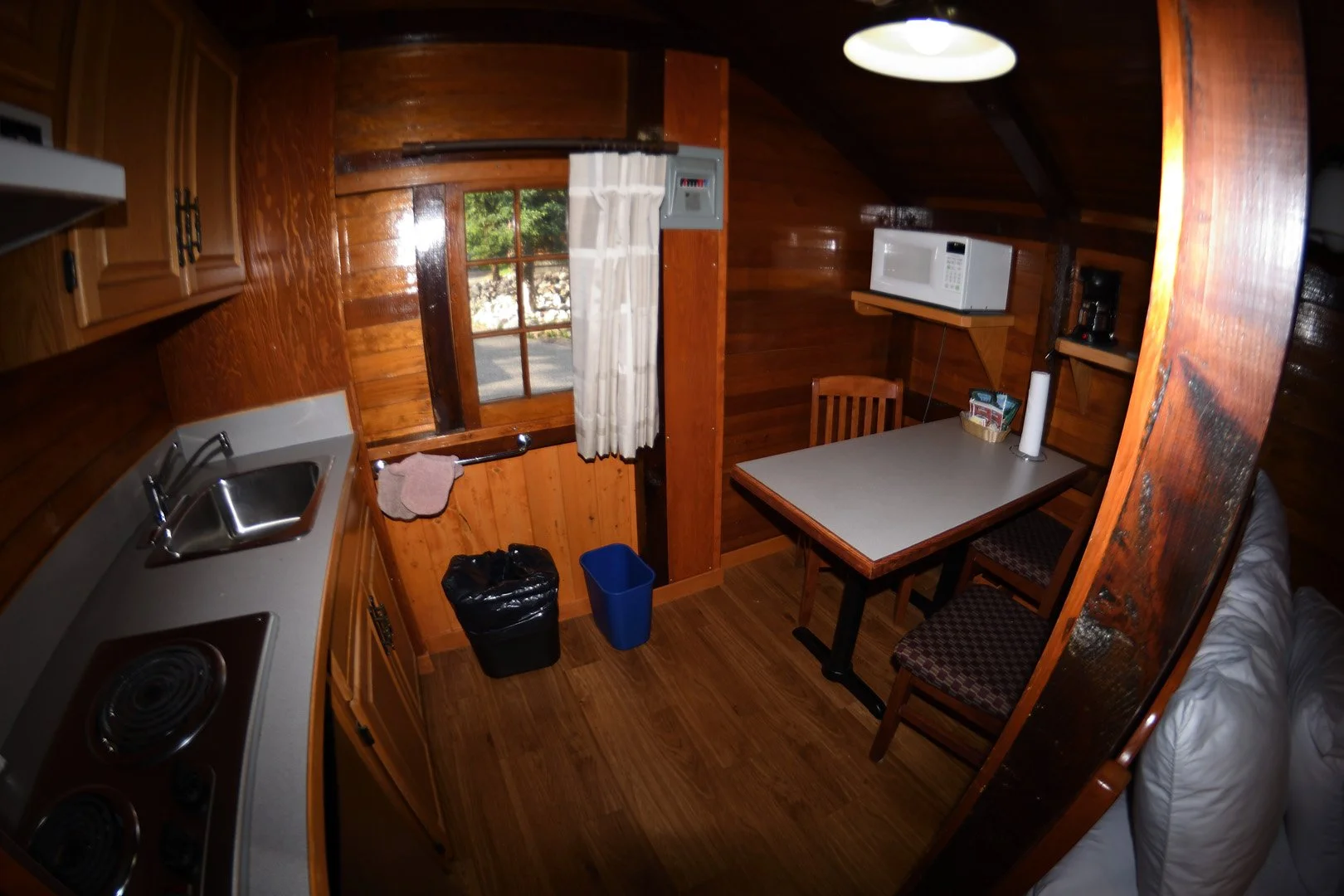 kitchen area.