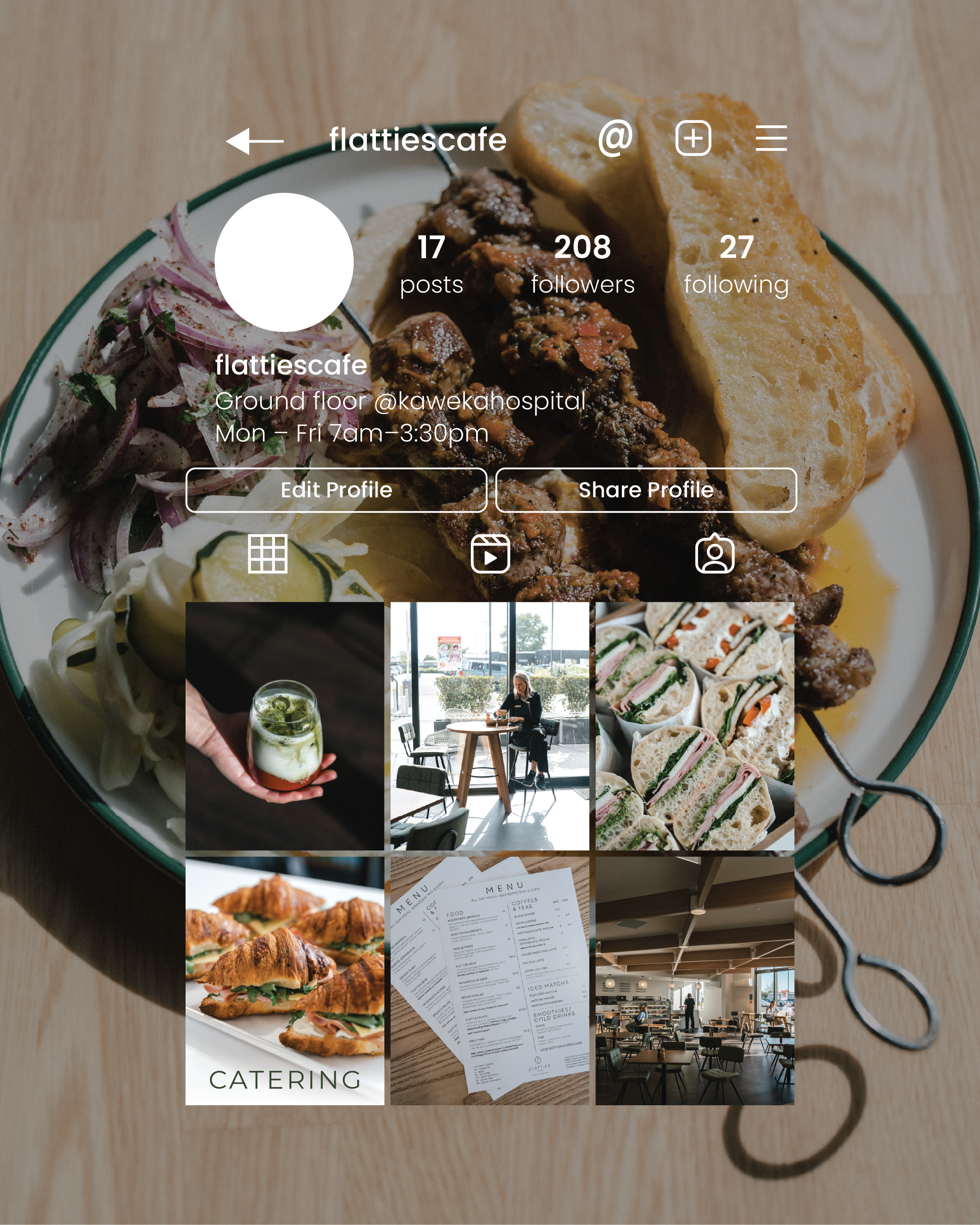 Flatties Cafe Social Media Management.