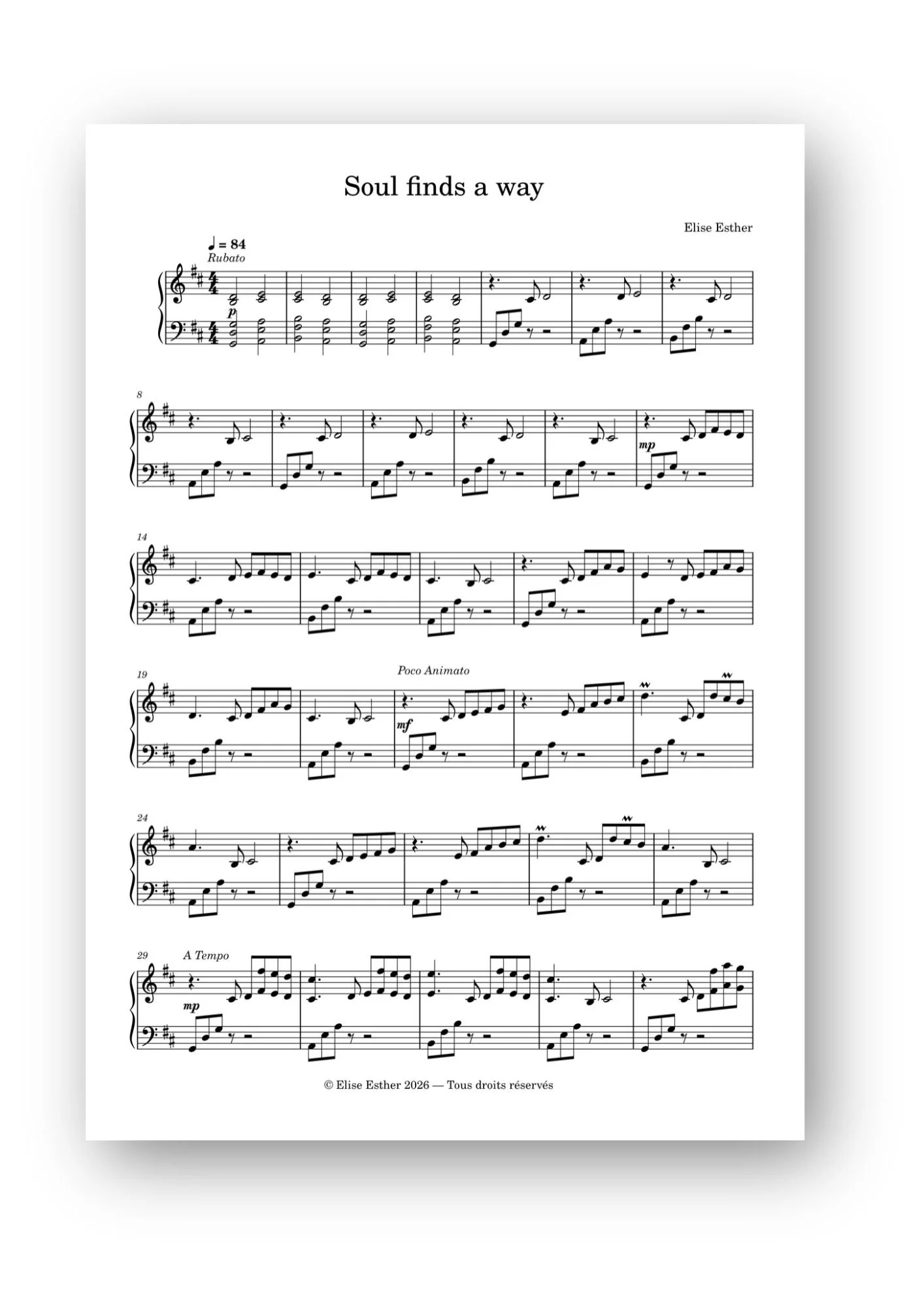 Soul finds a way - partition numérique