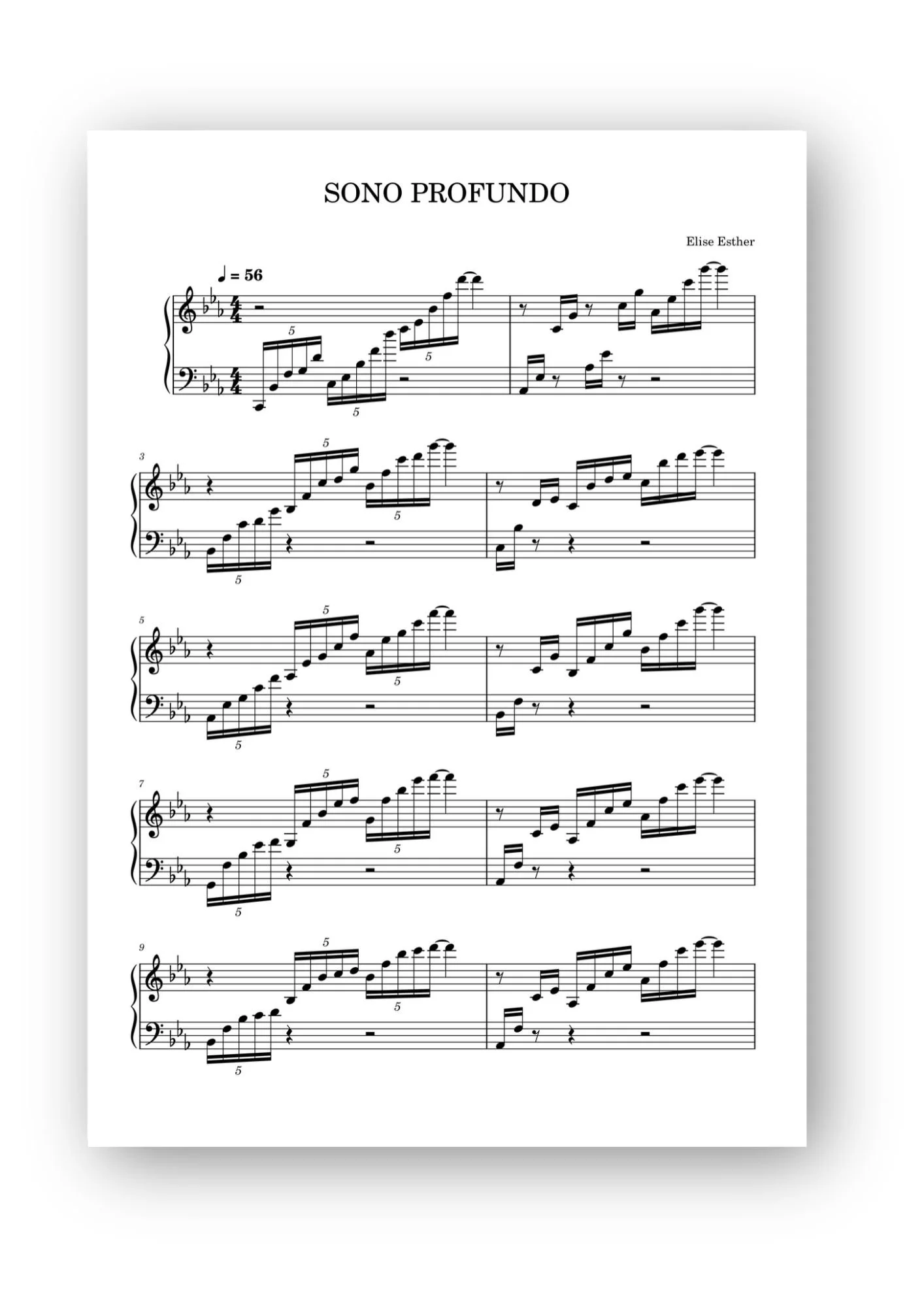 Sono profundo - partition numérique