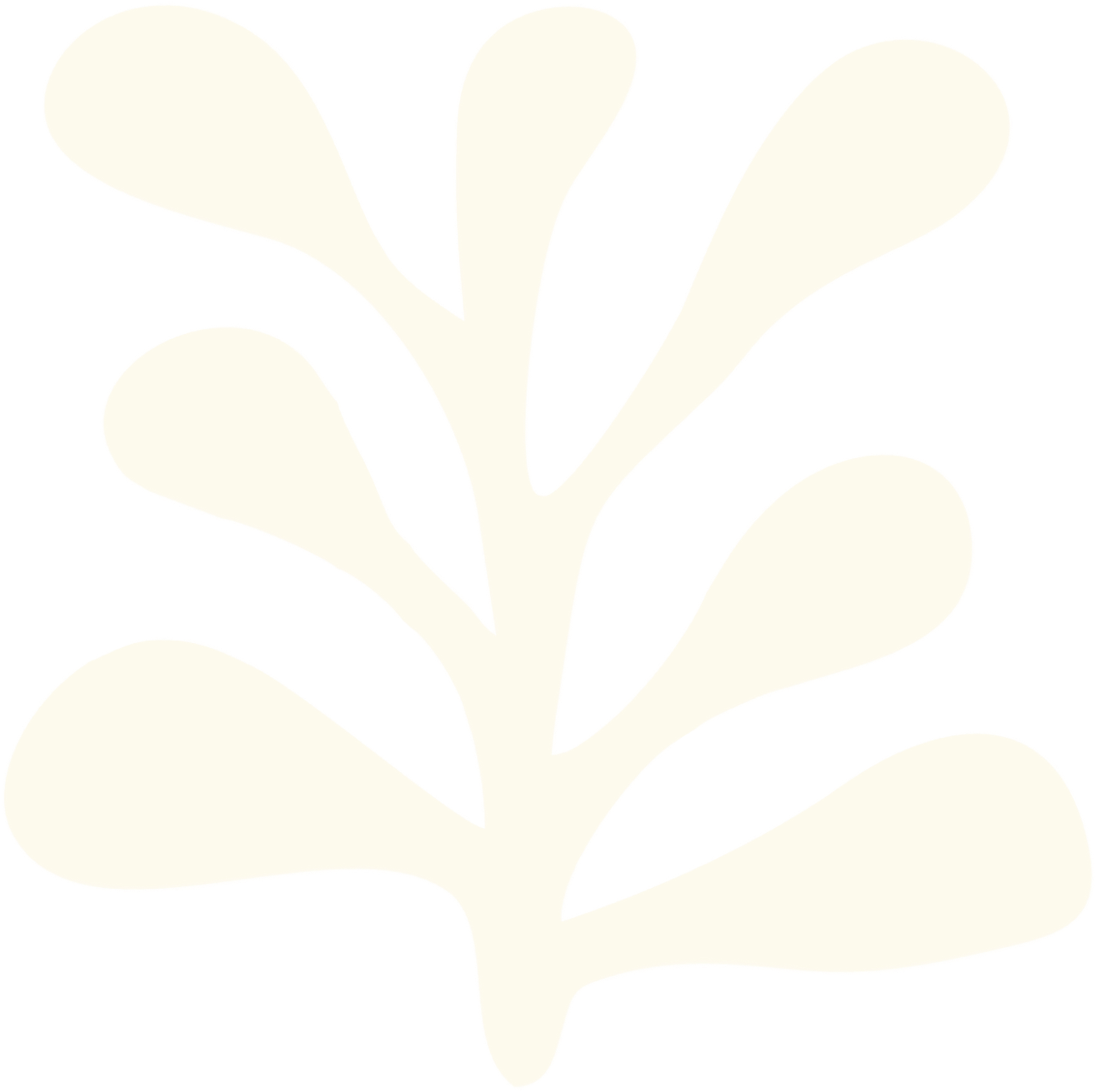 Black and white abstract leaf design with curved shapes