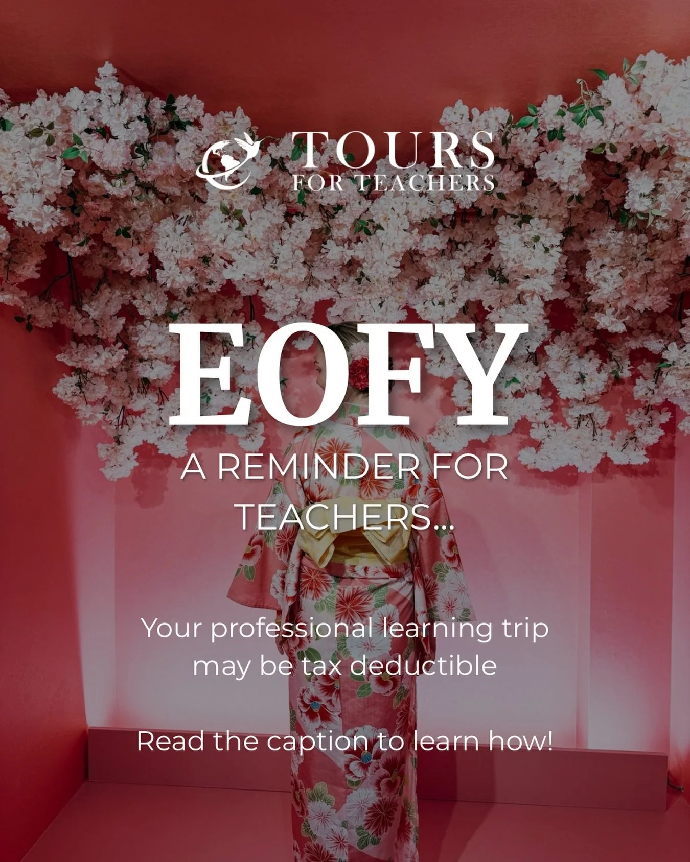 A little reminder for teachers planning their next adventure ✈️📚

Did you know that your professional study tour may be tax deductible if it directly relates to your current role and professional development?

Our tours include:&bull; School and cla