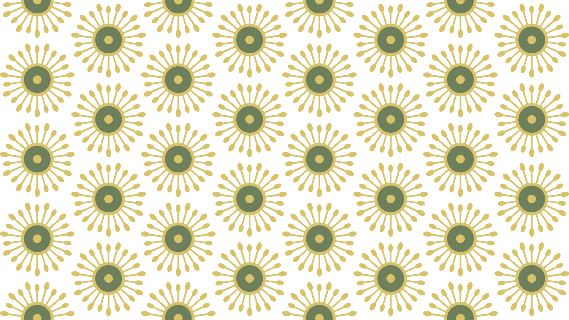A repeating pattern of green and tan virus-like shapes on a black background.