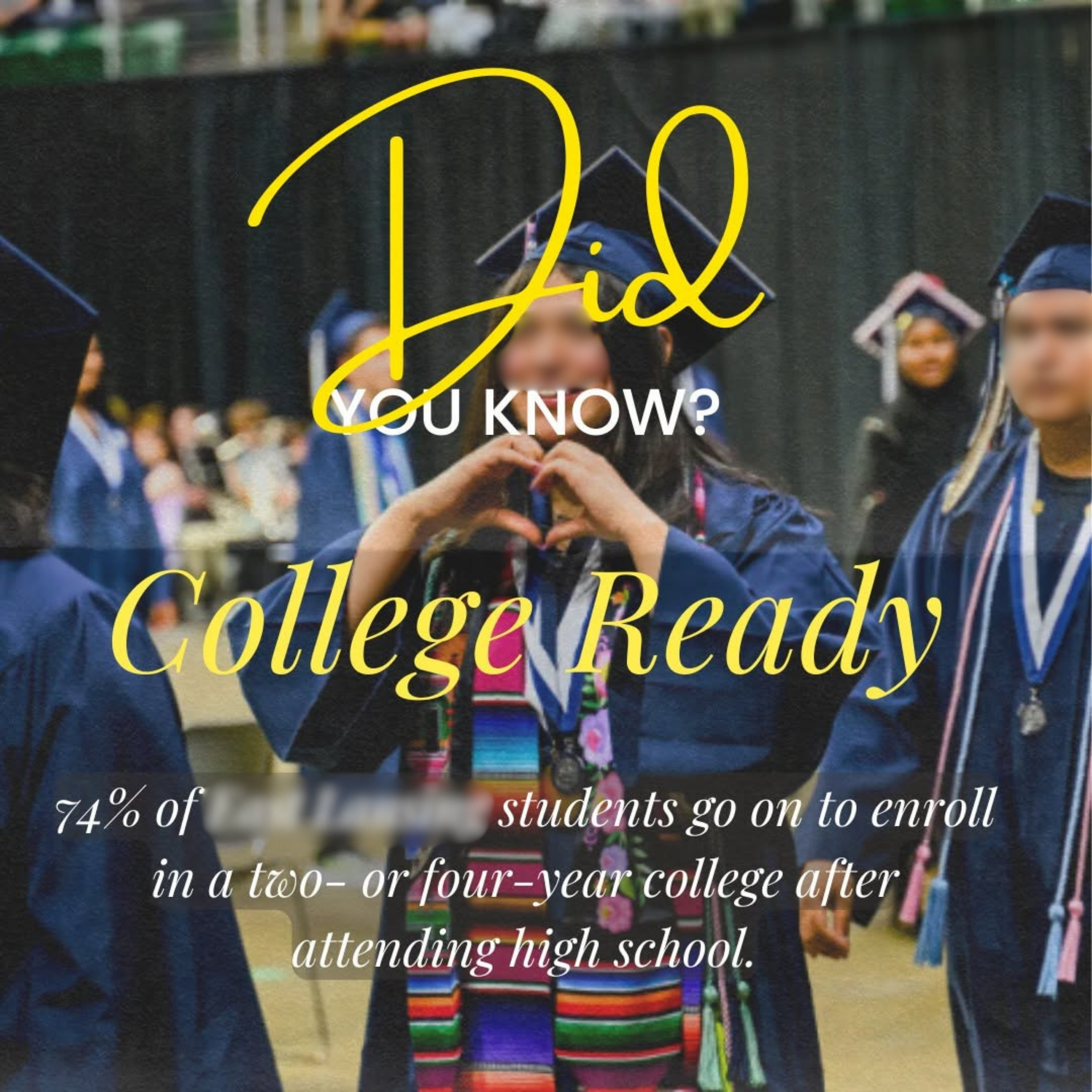Group of graduates in caps and gowns standing together at a graduation ceremony.
