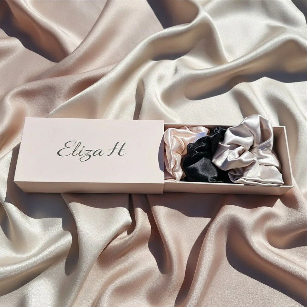 Luxury Mulberry Silk Scrunchie Set — The Lumière Collection