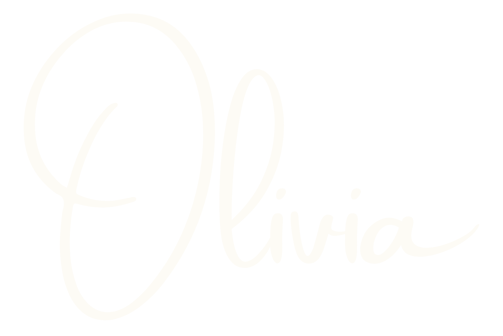 The text 'Olivia' written in elegant, cursive white font on a black background.