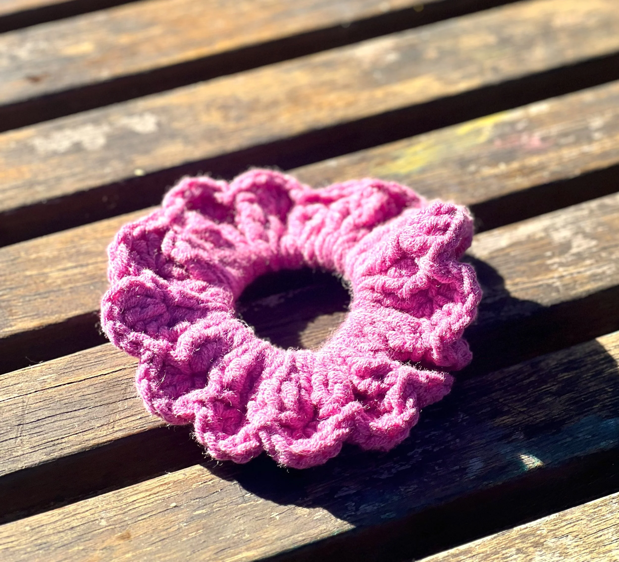 Violet scrunchie