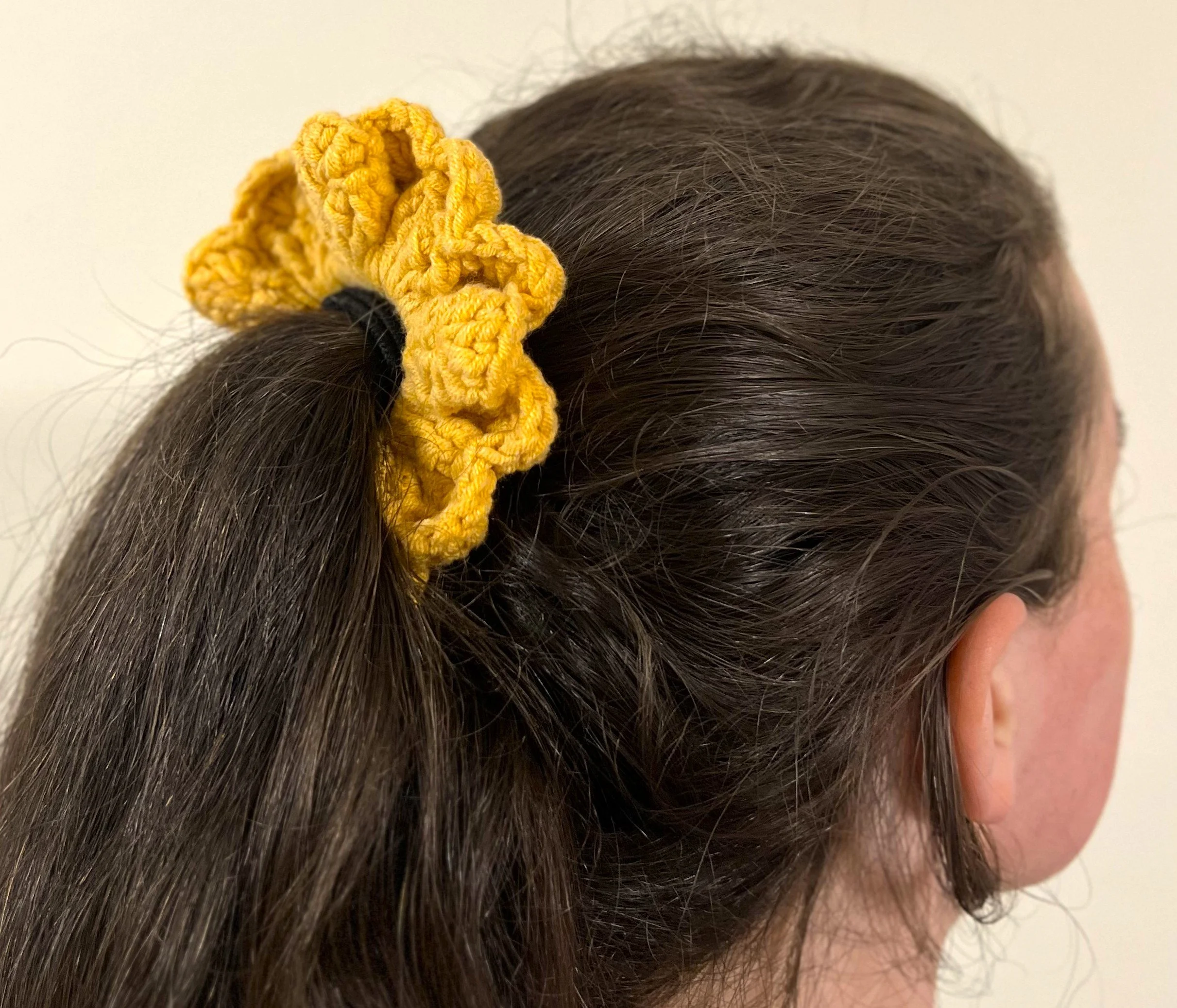 Yellow scrunchie hair done.jpeg