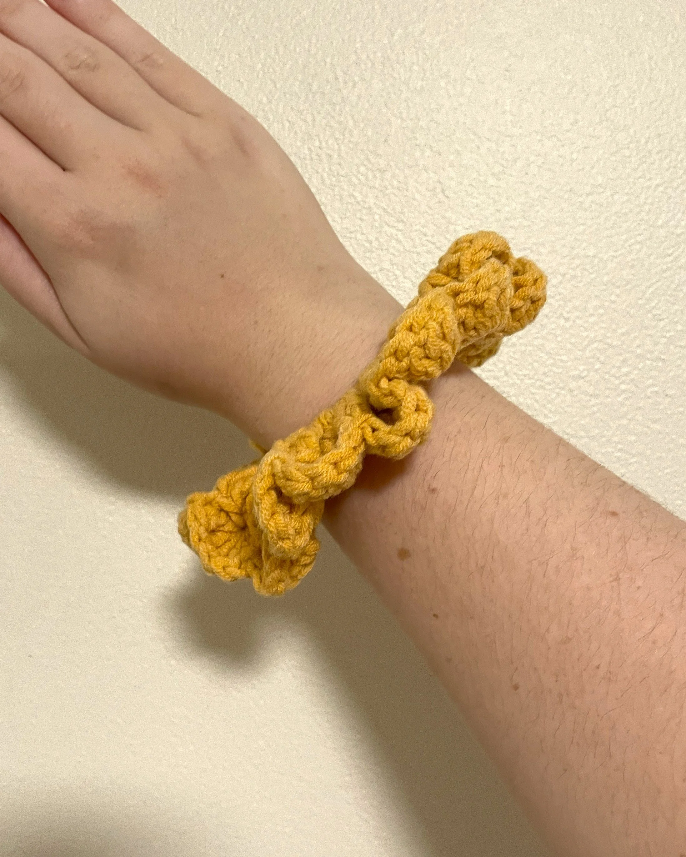 Yellow scrunchie arm.jpg