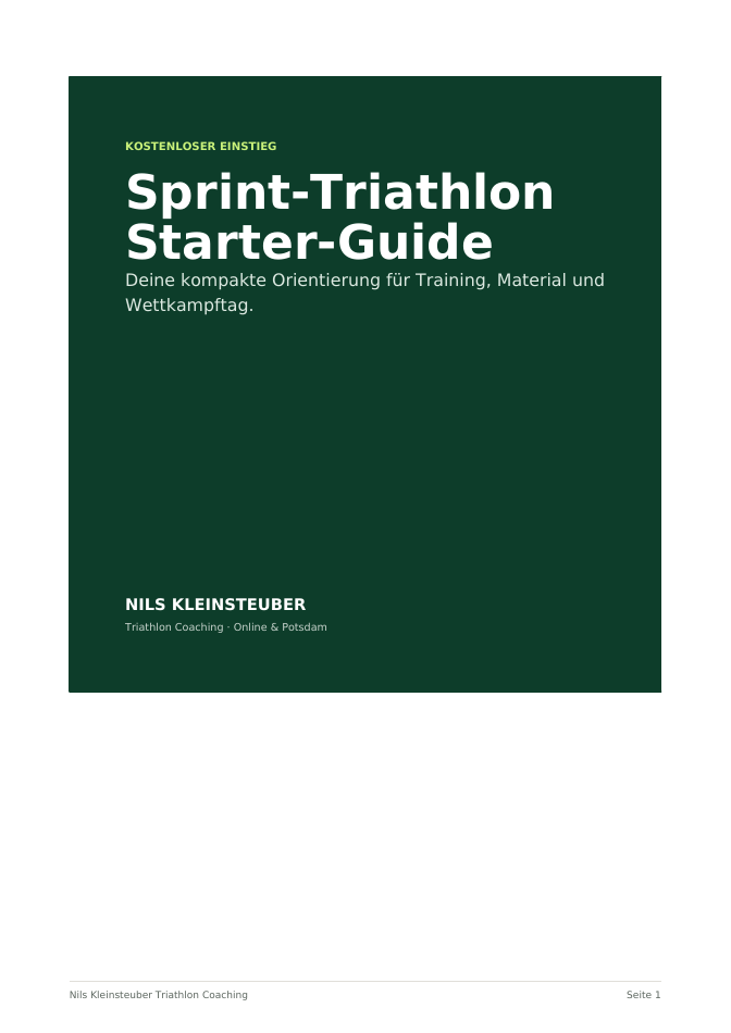 Sprint-Triathlon Starter-Guide | Kostenloses PDF