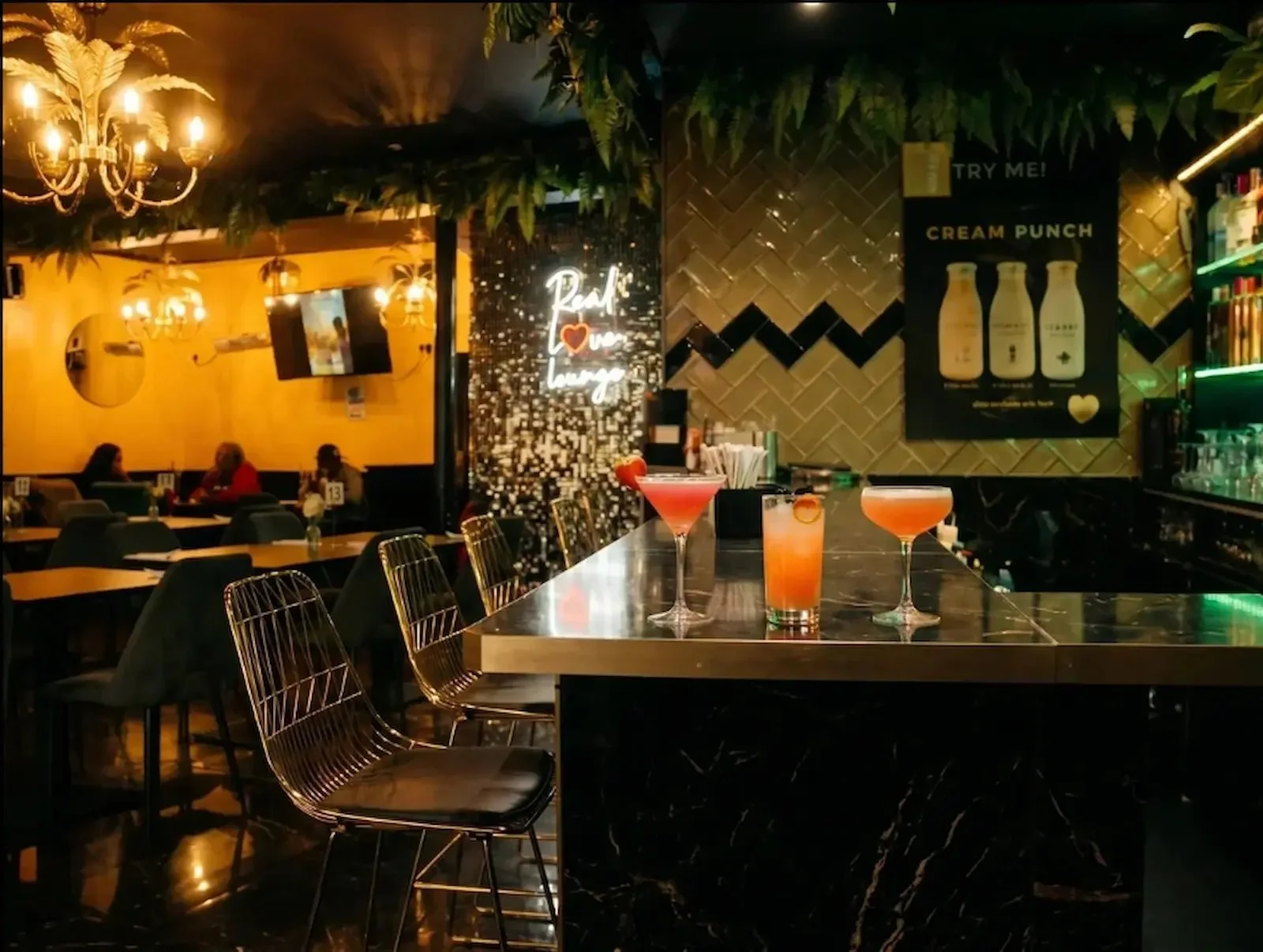 Real Love Lounge bar cocktails and rum punch Ruislip London